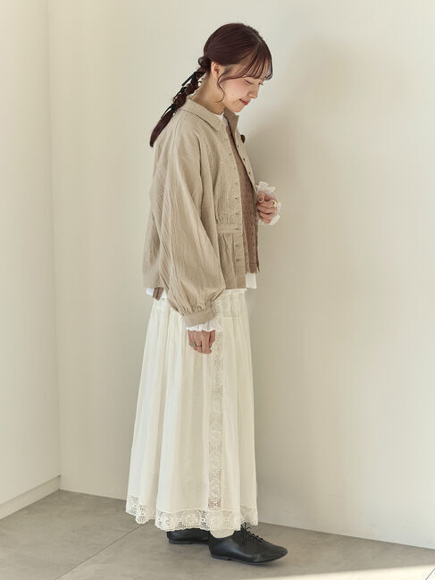 Samansa Mos2「【Cross&times;Staff】ブローチ付シャツジャケット」|その他|