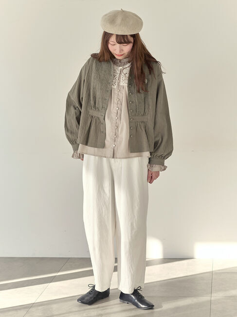 Samansa Mos2「【Cross&times;Staff】ブローチ付シャツジャケット」|その他|