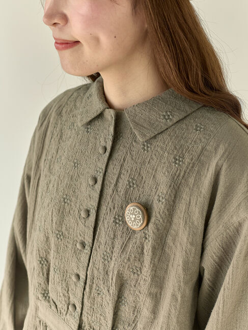 Samansa Mos2「【Cross&times;Staff】ブローチ付シャツジャケット」|その他|