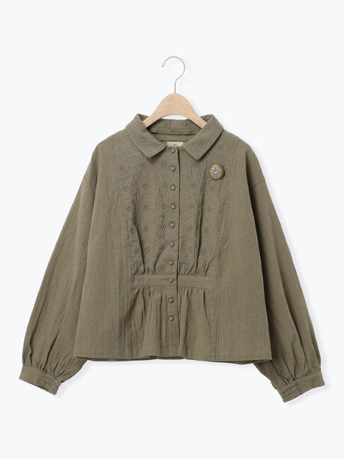 Samansa Mos2「【Cross&times;Staff】ブローチ付シャツジャケット」|その他|