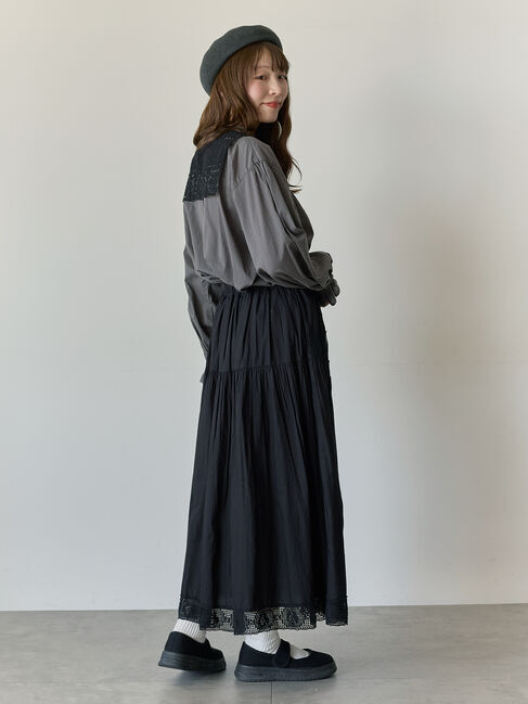 Samansa Mos2「【Cross&times;Staff】レース襟付きブラウス」|シャツ・ブラウス|