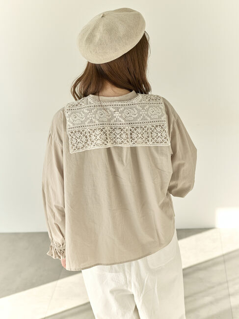 Samansa Mos2「【Cross&times;Staff】レース襟付きブラウス」|シャツ・ブラウス|