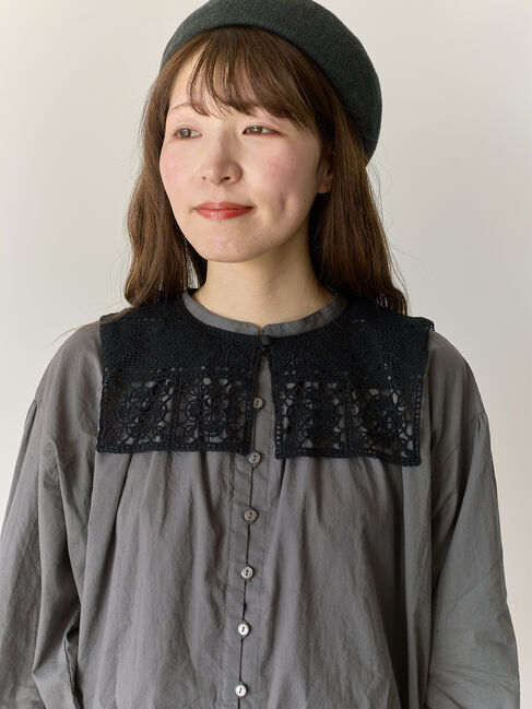 Samansa Mos2「【Cross&times;Staff】レース襟付きブラウス」|シャツ・ブラウス|