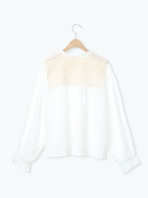 Samansa Mos2「【Cross&times;Staff】レース襟付きブラウス」|シャツ・ブラウス|