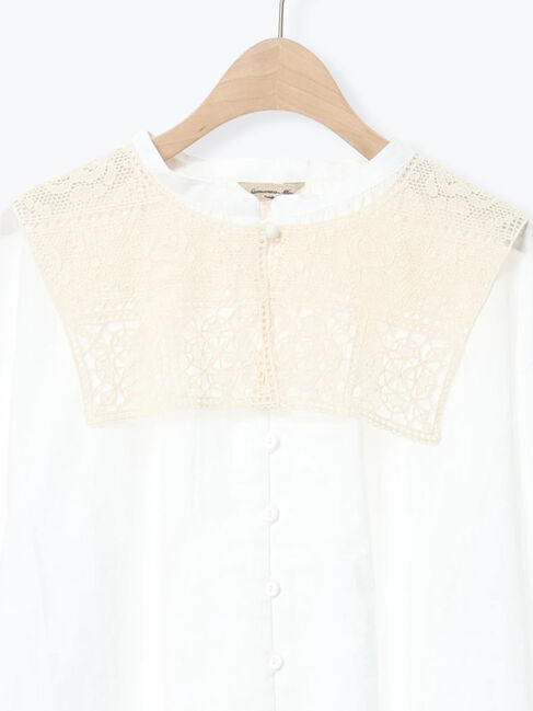 Samansa Mos2「【Cross&times;Staff】レース襟付きブラウス」|シャツ・ブラウス|