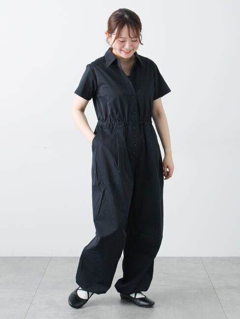 Samansa Mos2「ジャンプスーツ」|オールインワン|ネイビー