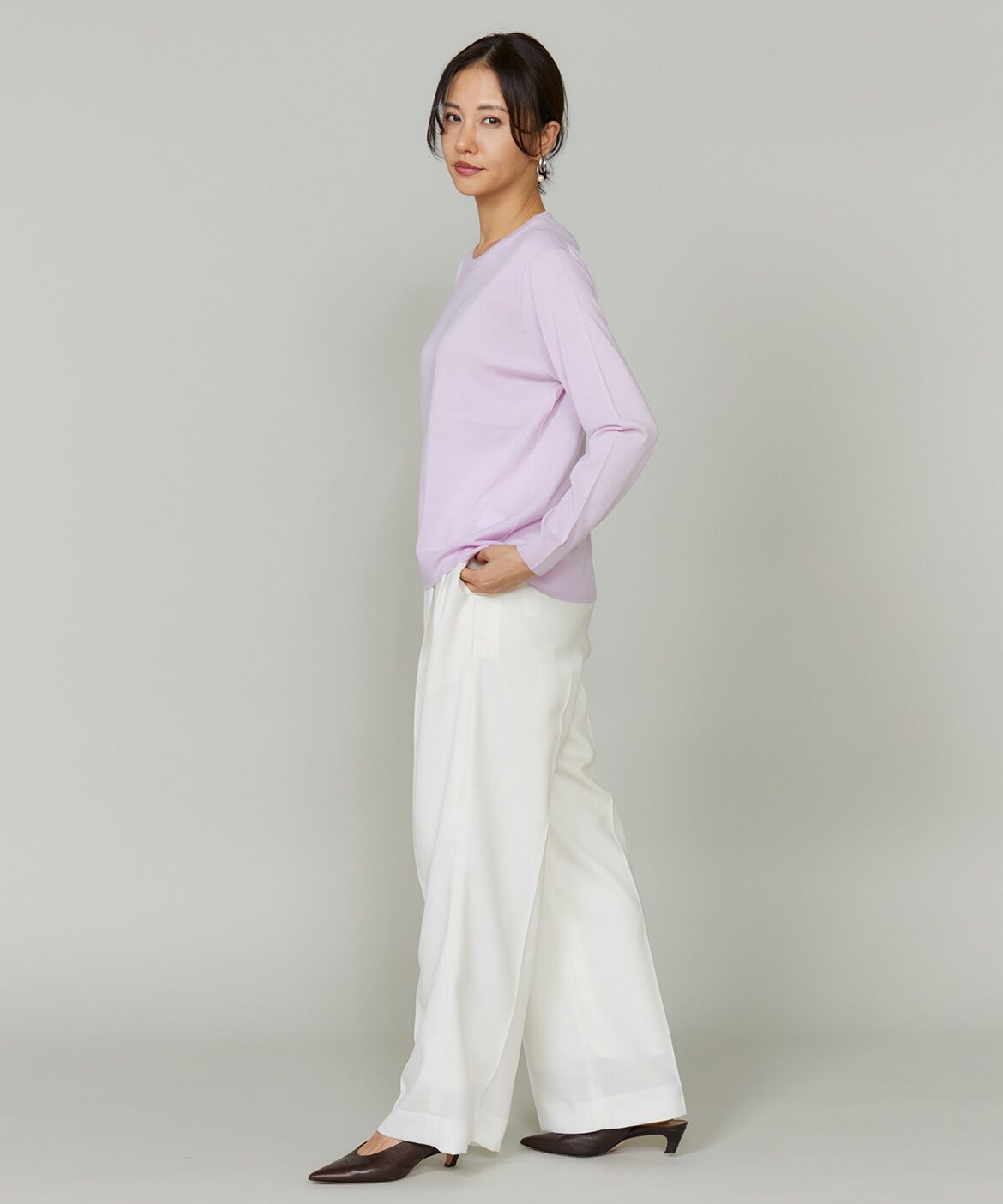 INED「クルーネックプルオーバー」|ニット・セーター|