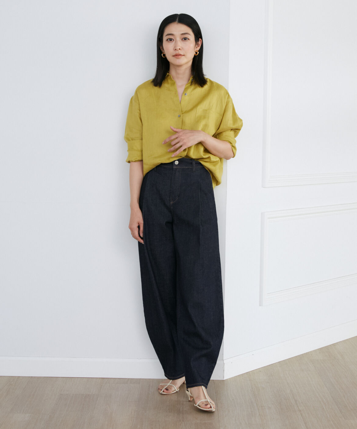 INED「《SUPERIOR CLOSET》ミッドライズワイドタック別注デニム《Healthy DENIM》」|その他|インディゴ9