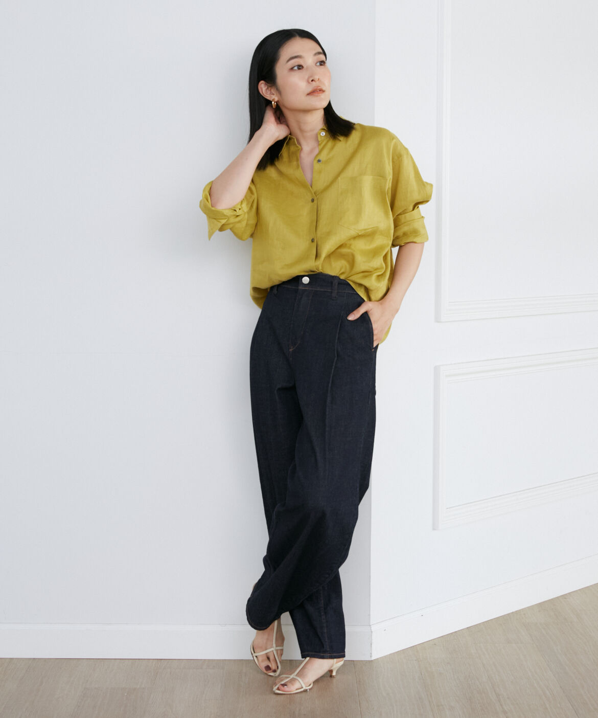 INED「《SUPERIOR CLOSET》ミッドライズワイドタック別注デニム《Healthy DENIM》」|その他|