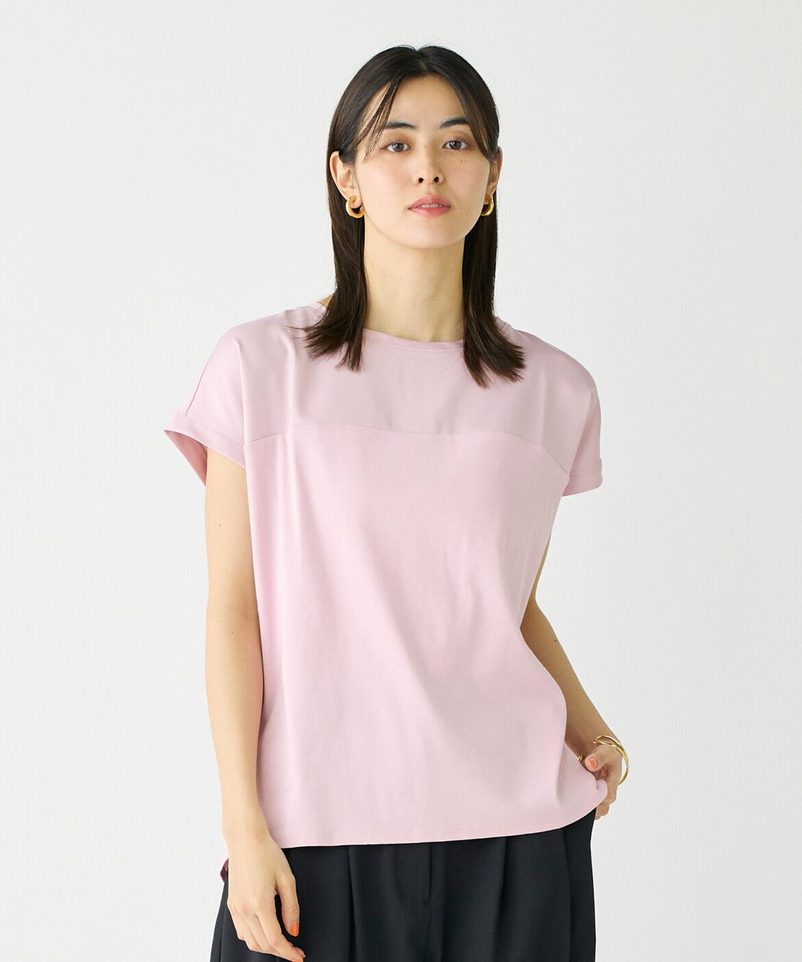 DAY by DAY it&rsquo;s international「サテン切り替えドルマンプルオーバー《スビン綿MIXフライス》」|タンクトップ|ピンク1