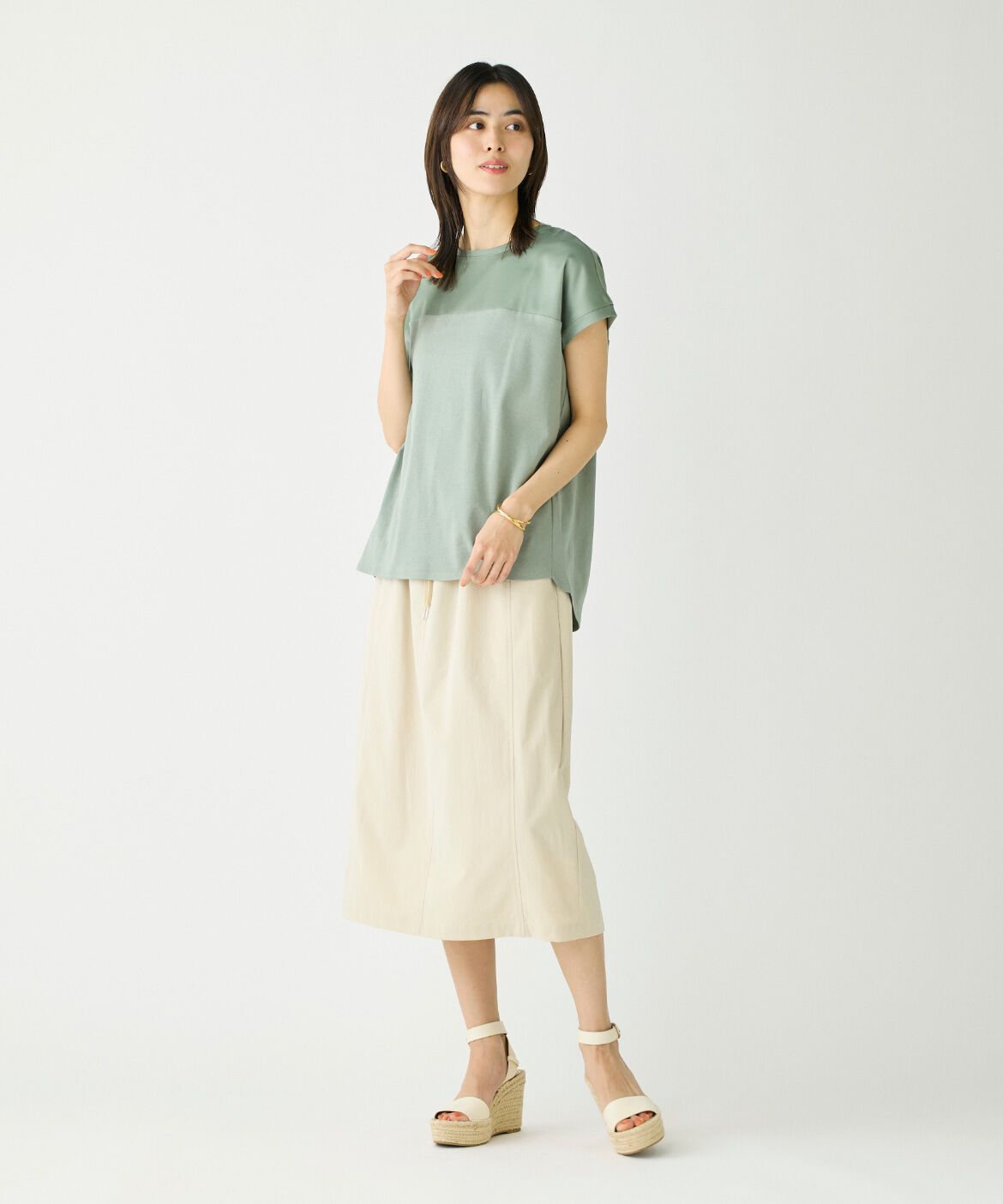 DAY by DAY it&rsquo;s international「サテン切り替えドルマンプルオーバー《スビン綿MIXフライス》」|タンクトップ|