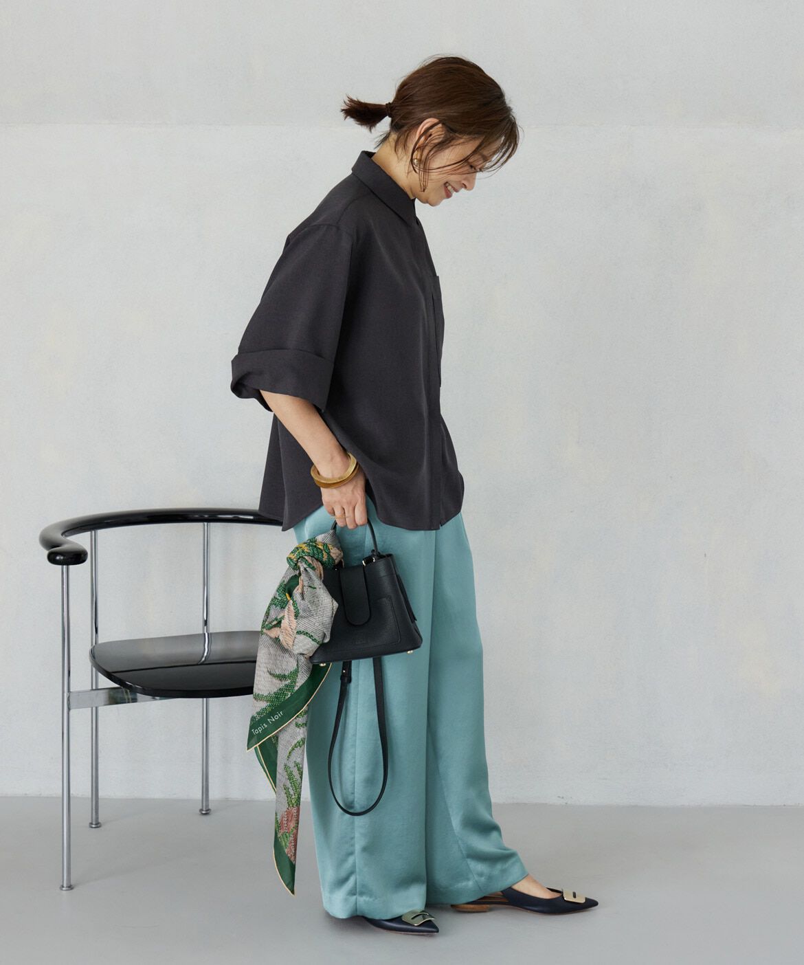 INED「《大きいｻｲｽﾞ》辛口ﾓｰﾄﾞなﾜｲﾄﾞｽﾘｰﾌﾞｼｬﾂ《三尋木奈 」|シャツ・ブラウス|