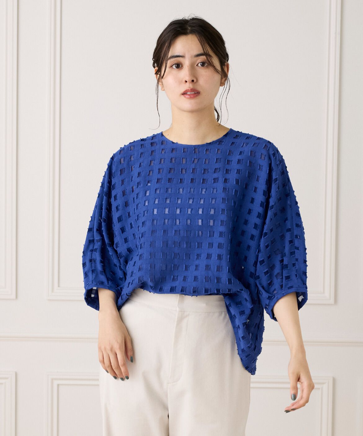 7-IDconcept.「ジャカードブラウス」|シャツ・ブラウス|