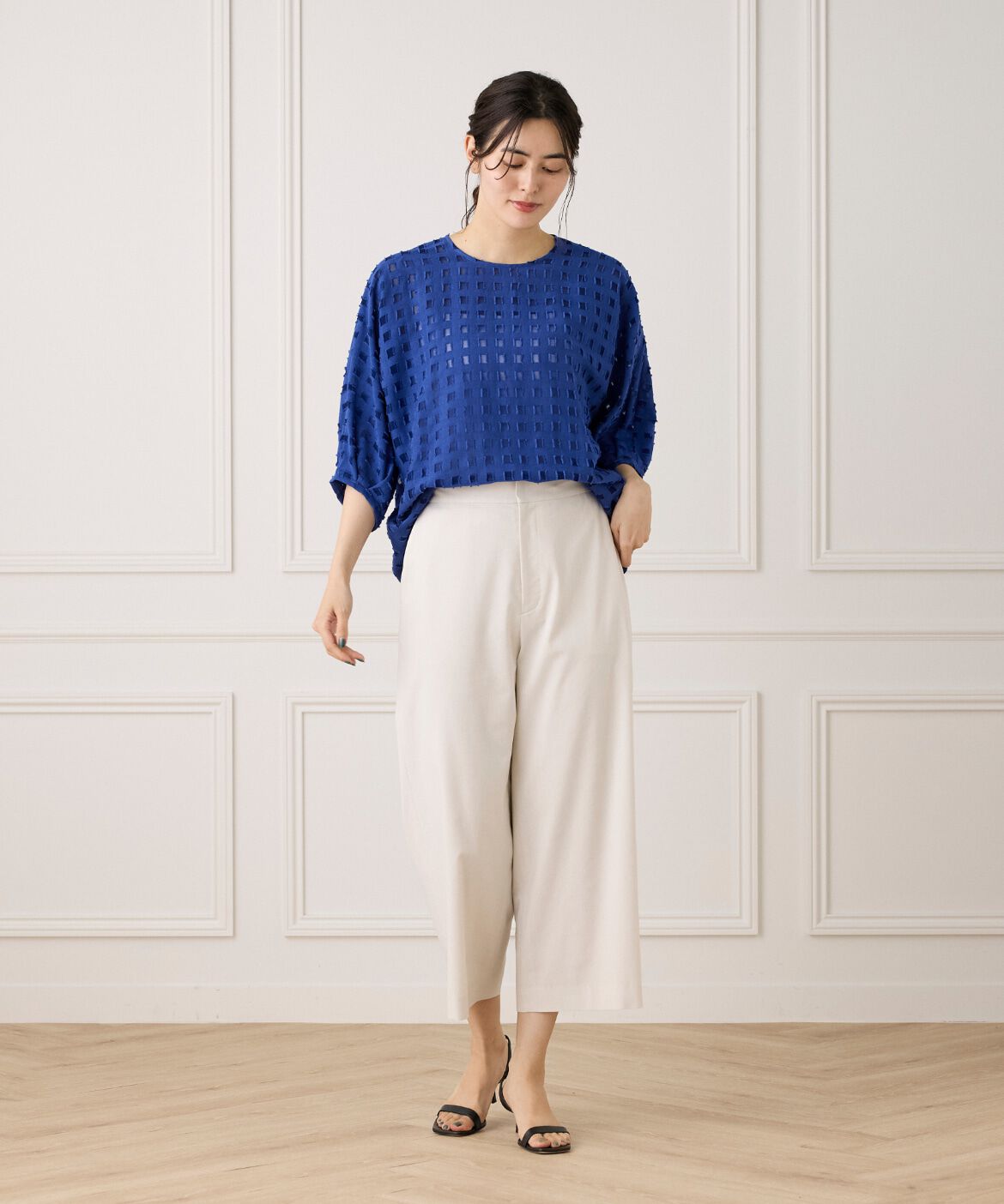 7-IDconcept.「ジャカードブラウス」|シャツ・ブラウス|