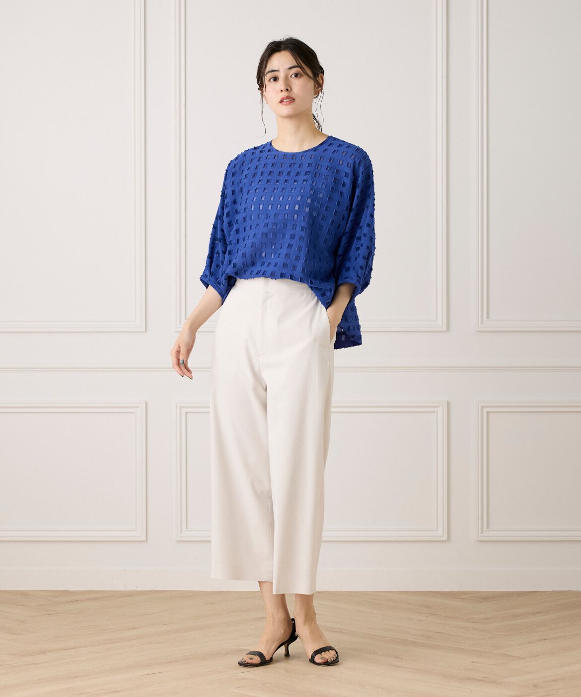 7-IDconcept.「ジャカードブラウス」|シャツ・ブラウス|