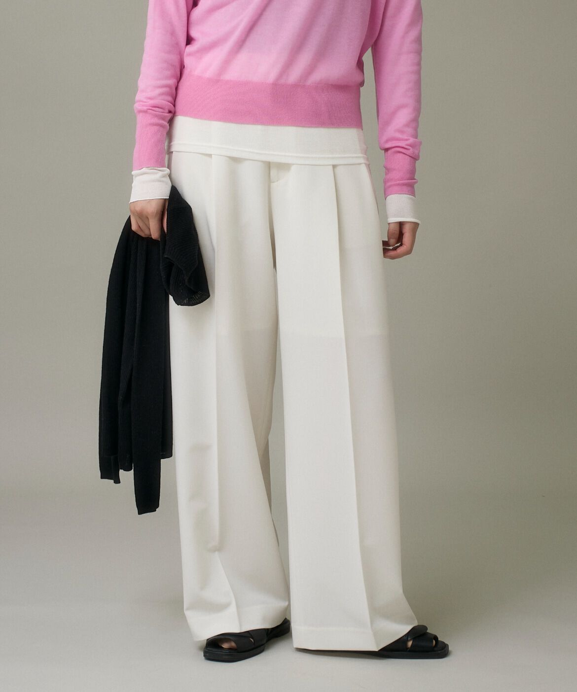 DAY by DAY it&rsquo;s international「タックワイドパンツ《TRストレッチ》」|その他|オフホワイト1