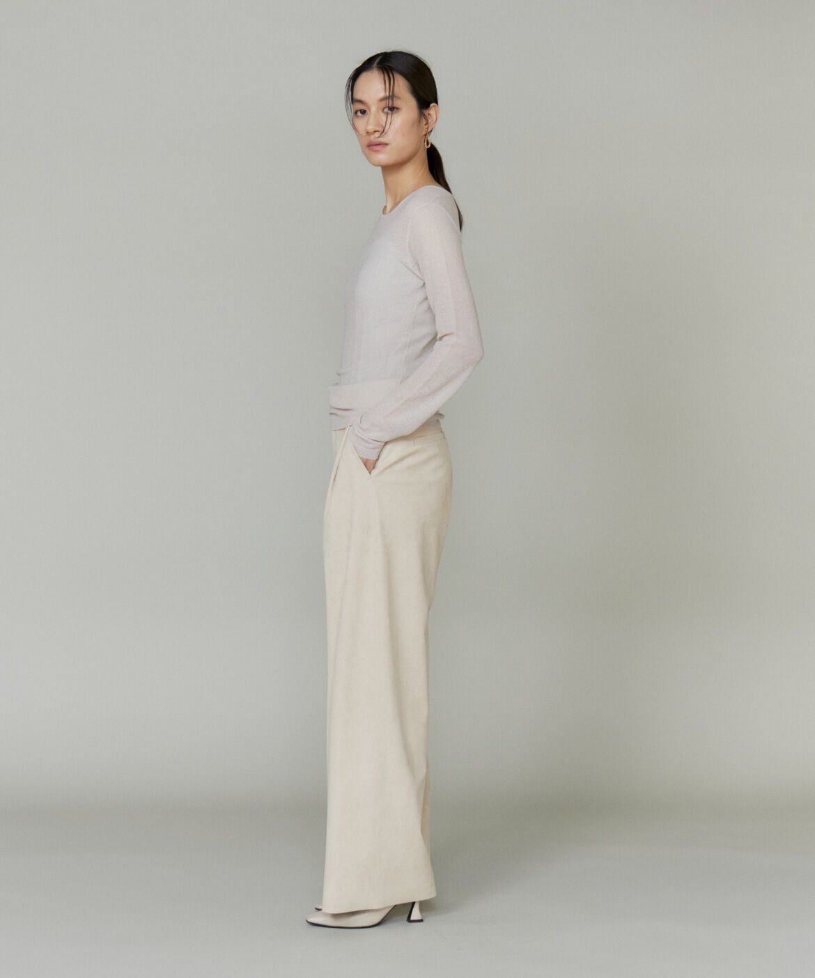 la veille by SUPERIOR CLOSET「シアーギャザープルオーバー」|ニット・セーター|