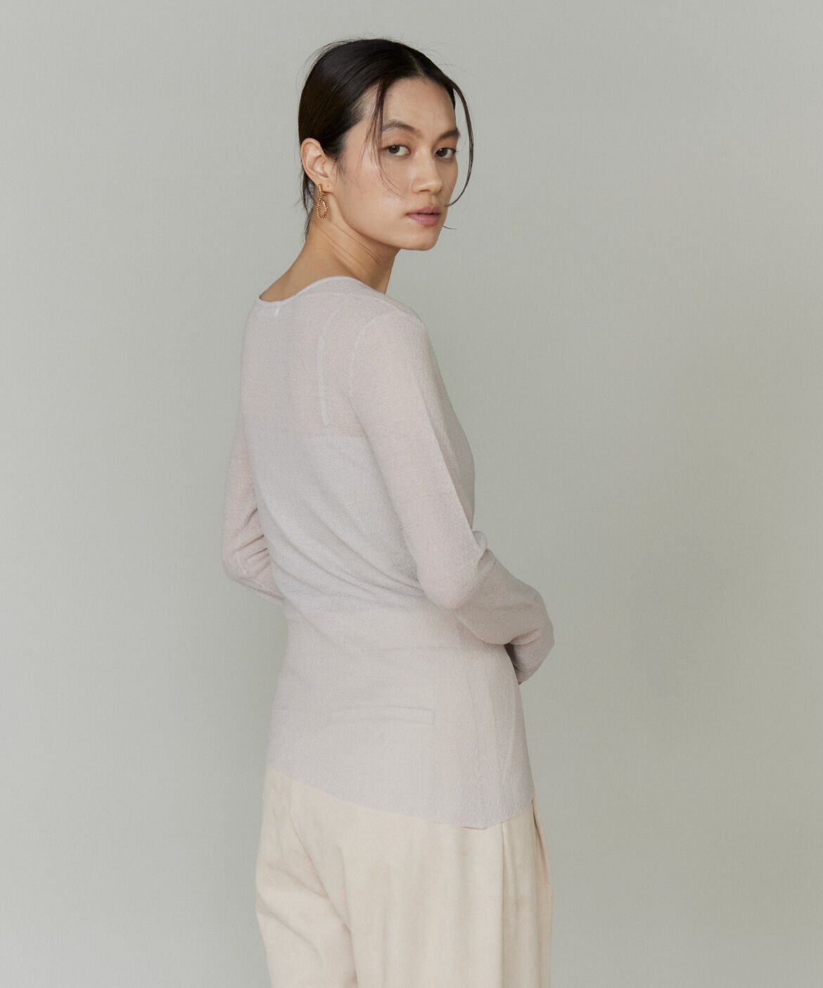 la veille by SUPERIOR CLOSET「シアーギャザープルオーバー」|ニット・セーター|