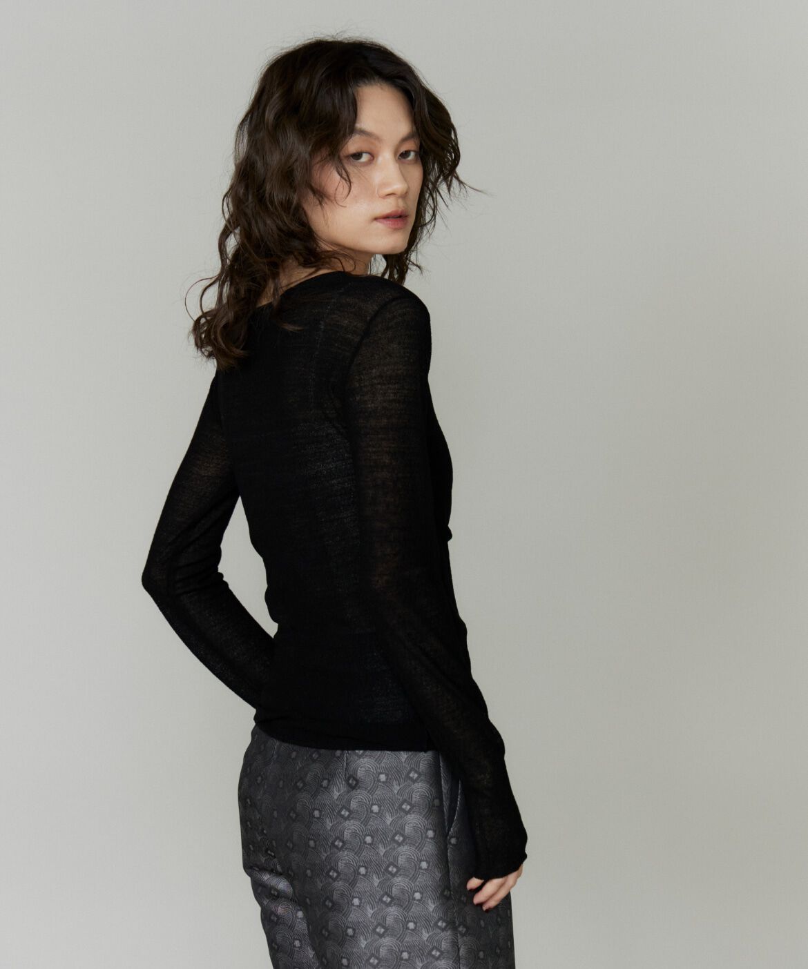 la veille by SUPERIOR CLOSET「シアーギャザープルオーバー」|ニット・セーター|