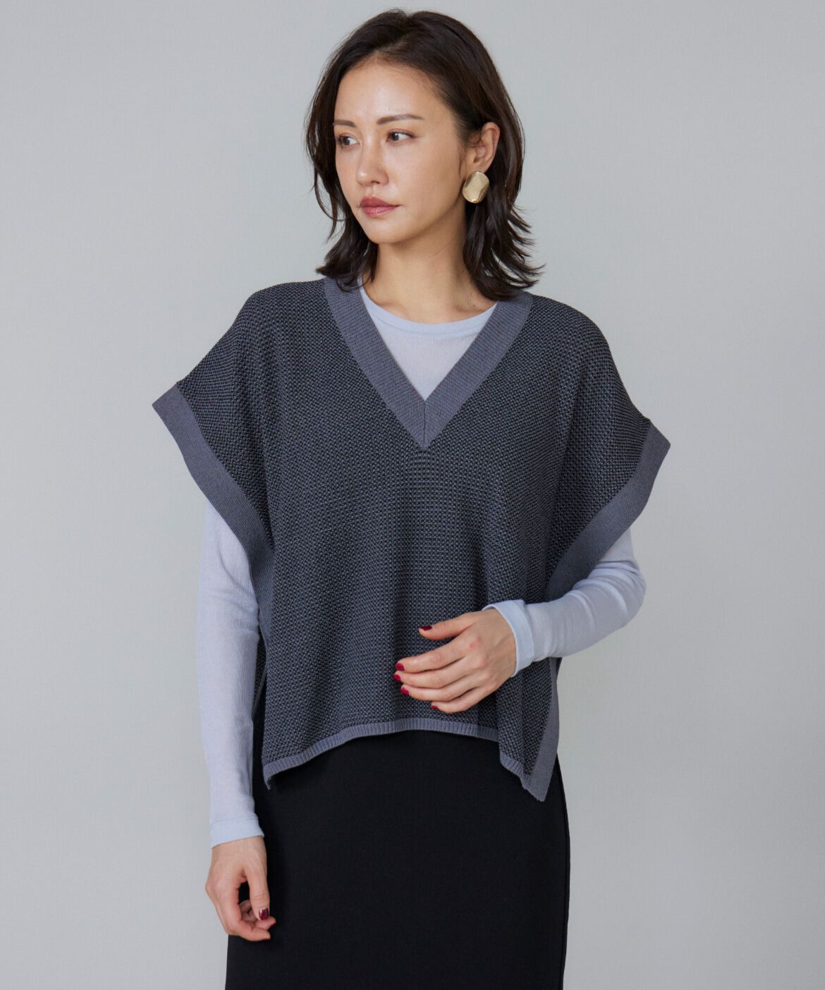 Le Souk「《大きいサイズ》ニットベスト」|ニット・セーター|