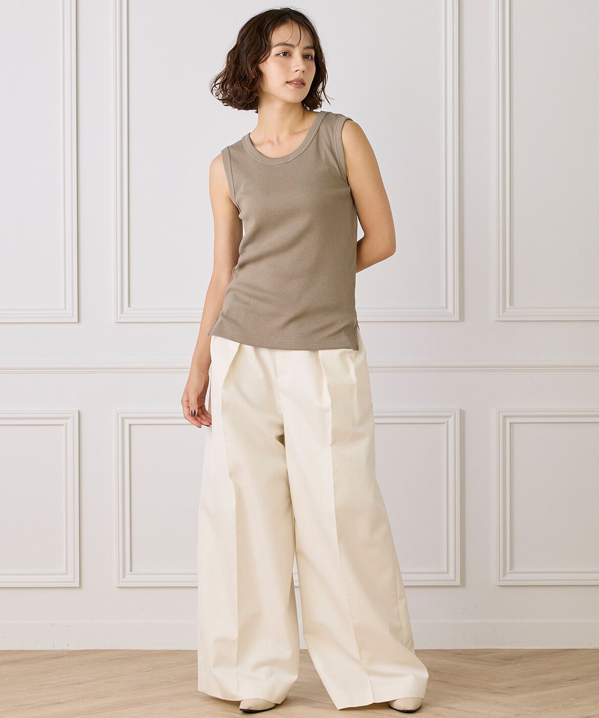 INED「コットンリブタンクトップ《YVON》」|タンクトップ|