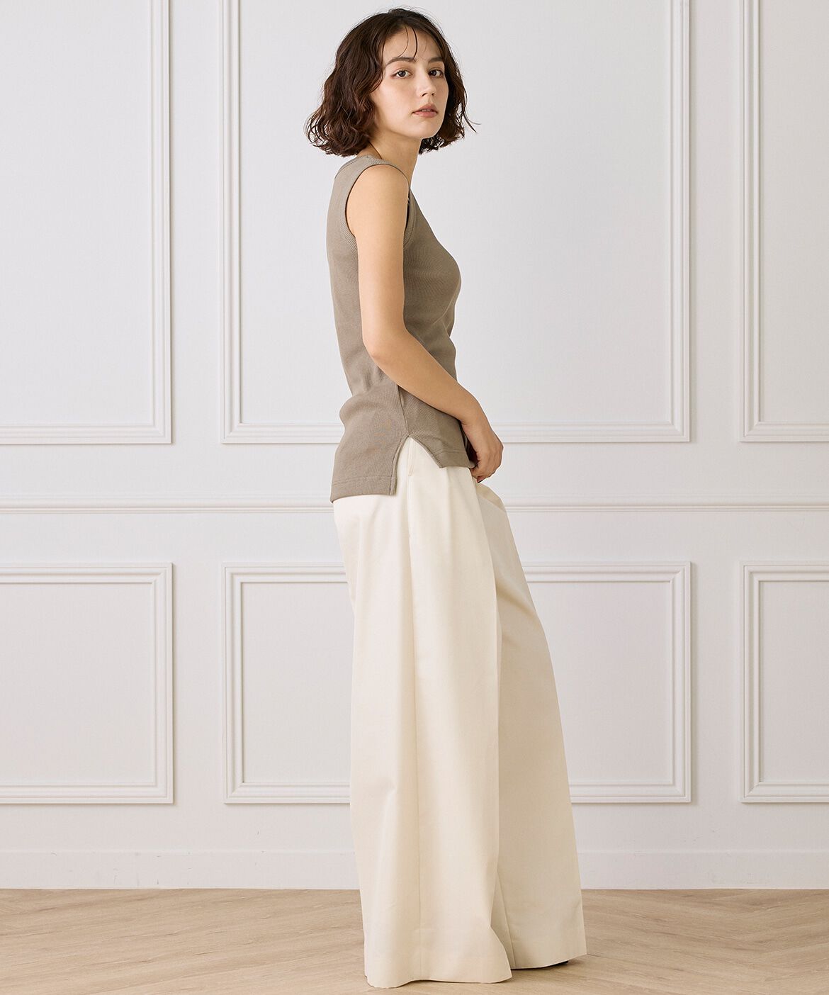 INED「コットンリブタンクトップ《YVON》」|タンクトップ|