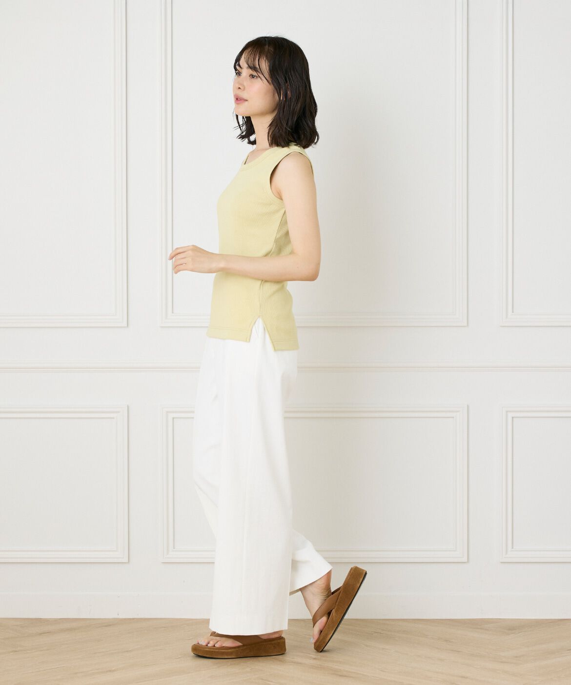 INED「コットンリブタンクトップ《YVON》」|タンクトップ|