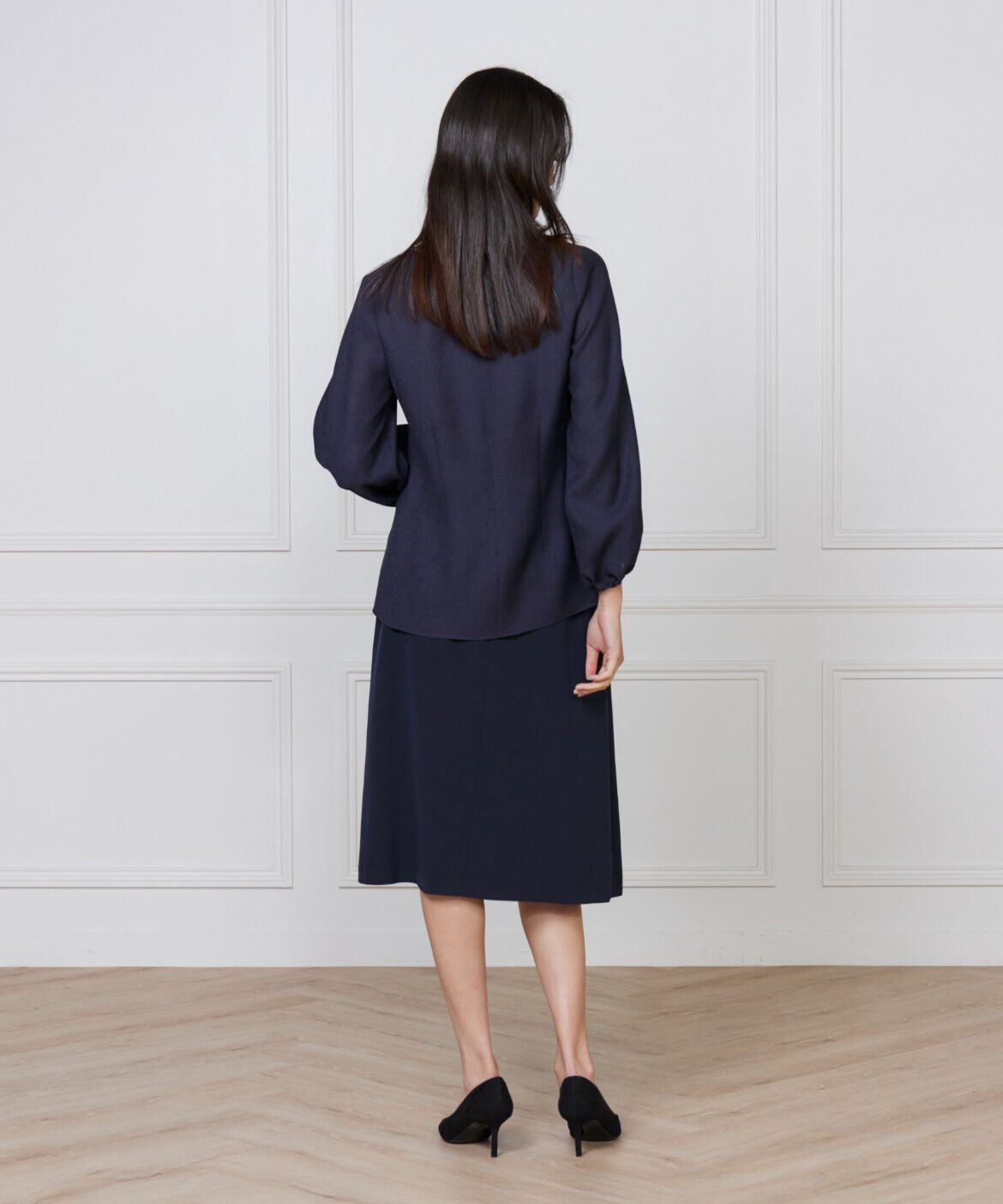 INED「Vネックブラウス」|シャツ・ブラウス|