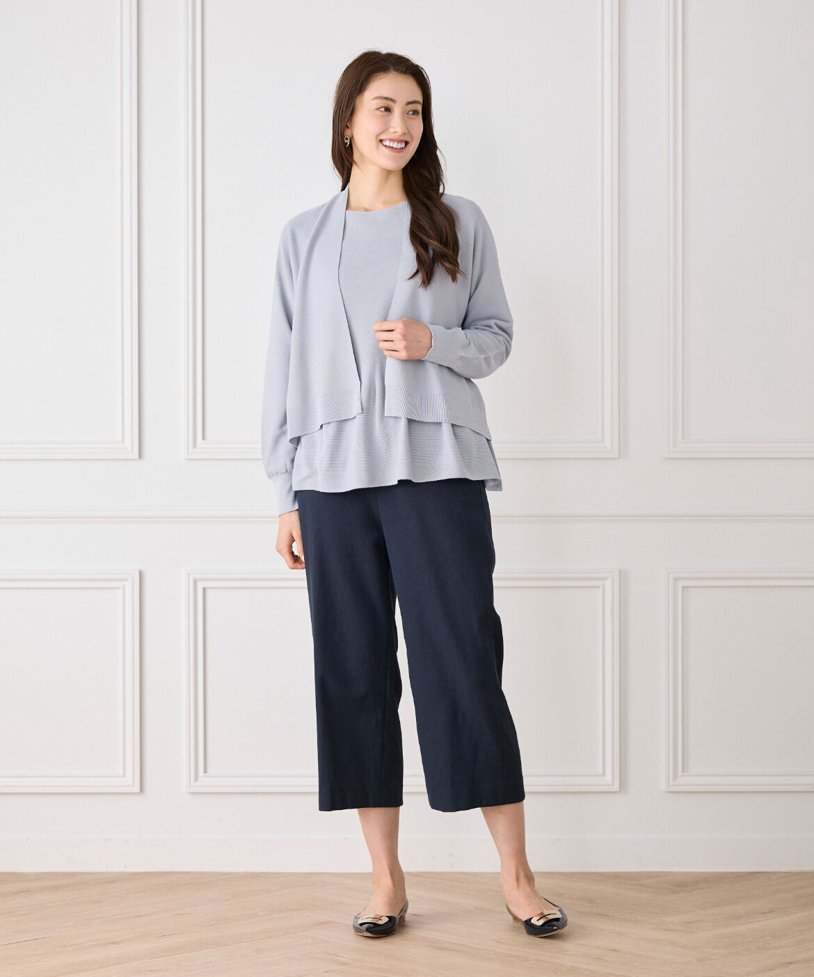 7-IDconcept.「《大きいサイズ》ホールガーメントカーディガン」|カーディガン|