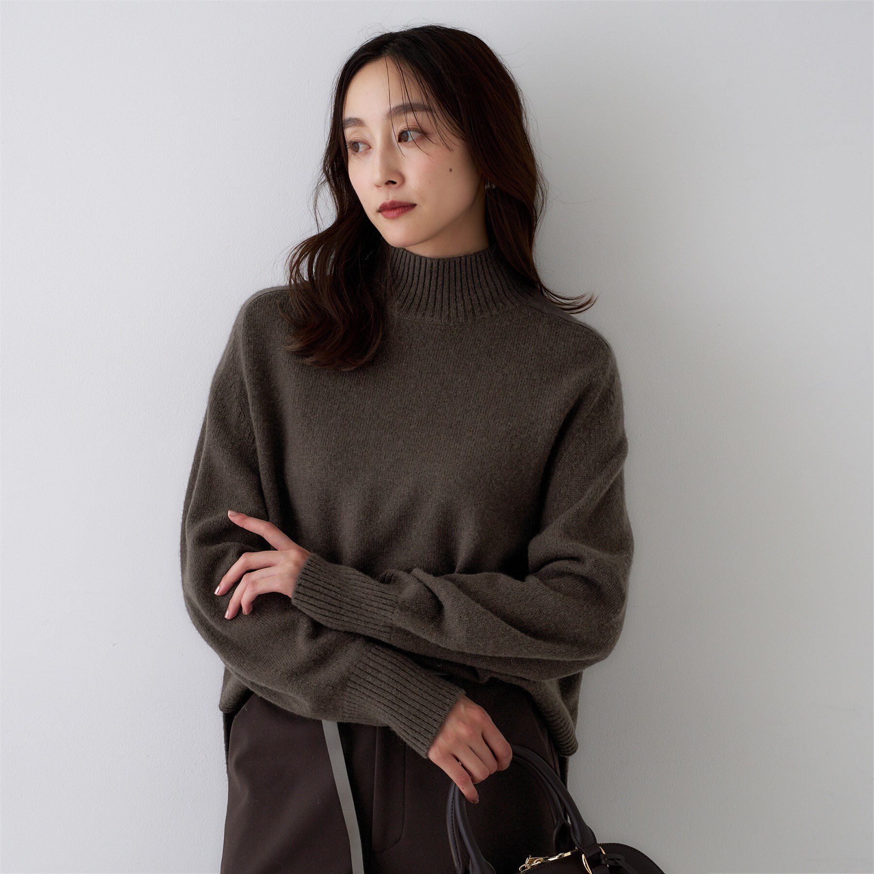 UNTITLED「【8色展開/洗える】ウールカシミヤ ハイネックニット」|ニット・セーター|