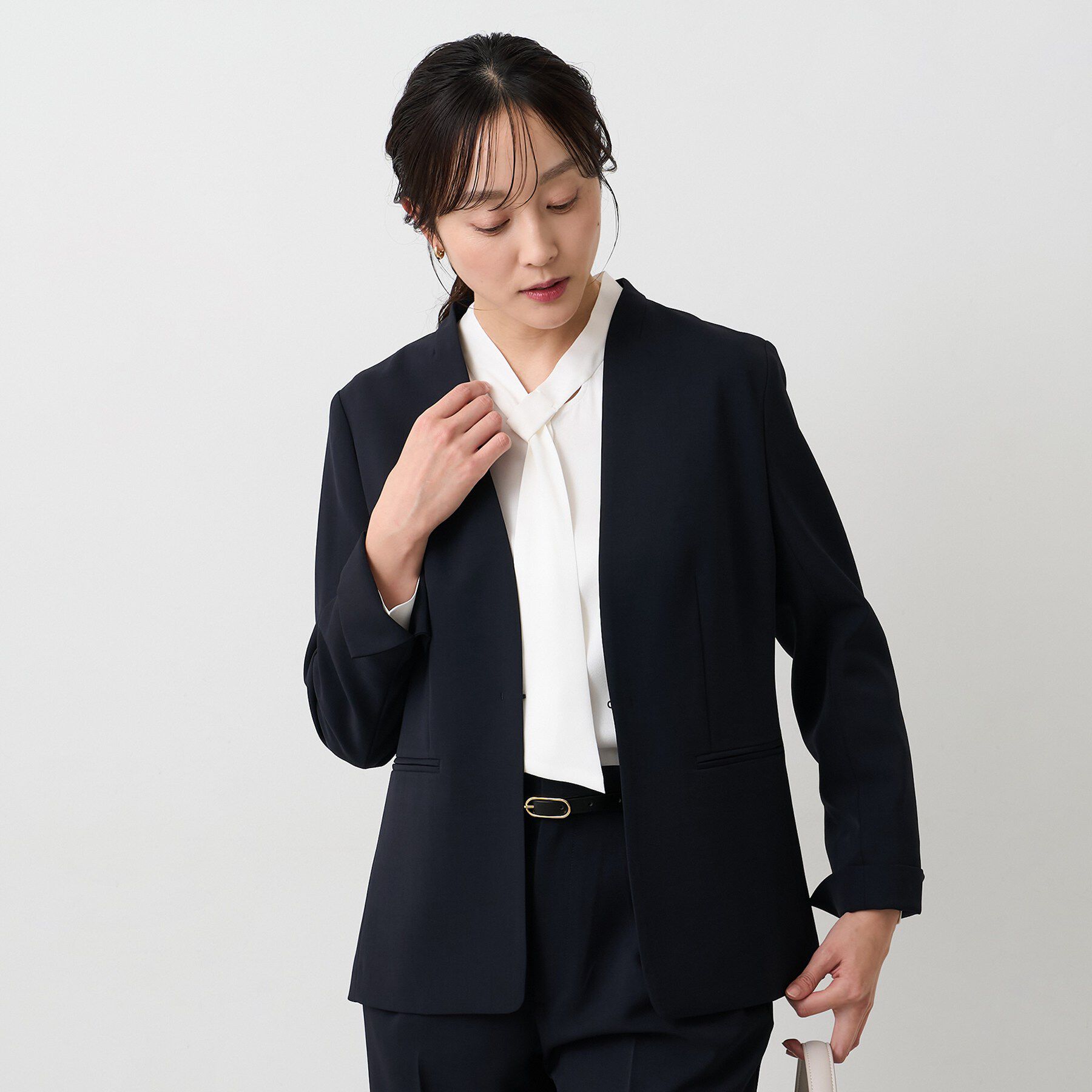 UNTITLED「エアリーノーカラージャケット」|ノーカラージャケット|