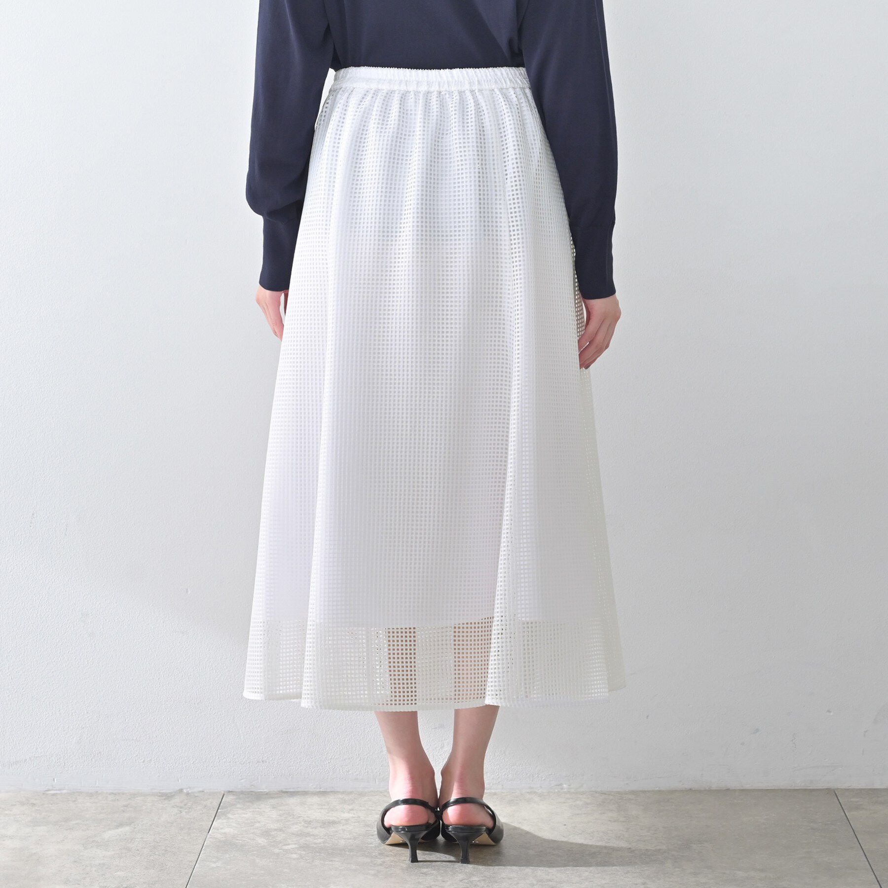 UNTITLED「スクエアメッシュスカート」|スカート|