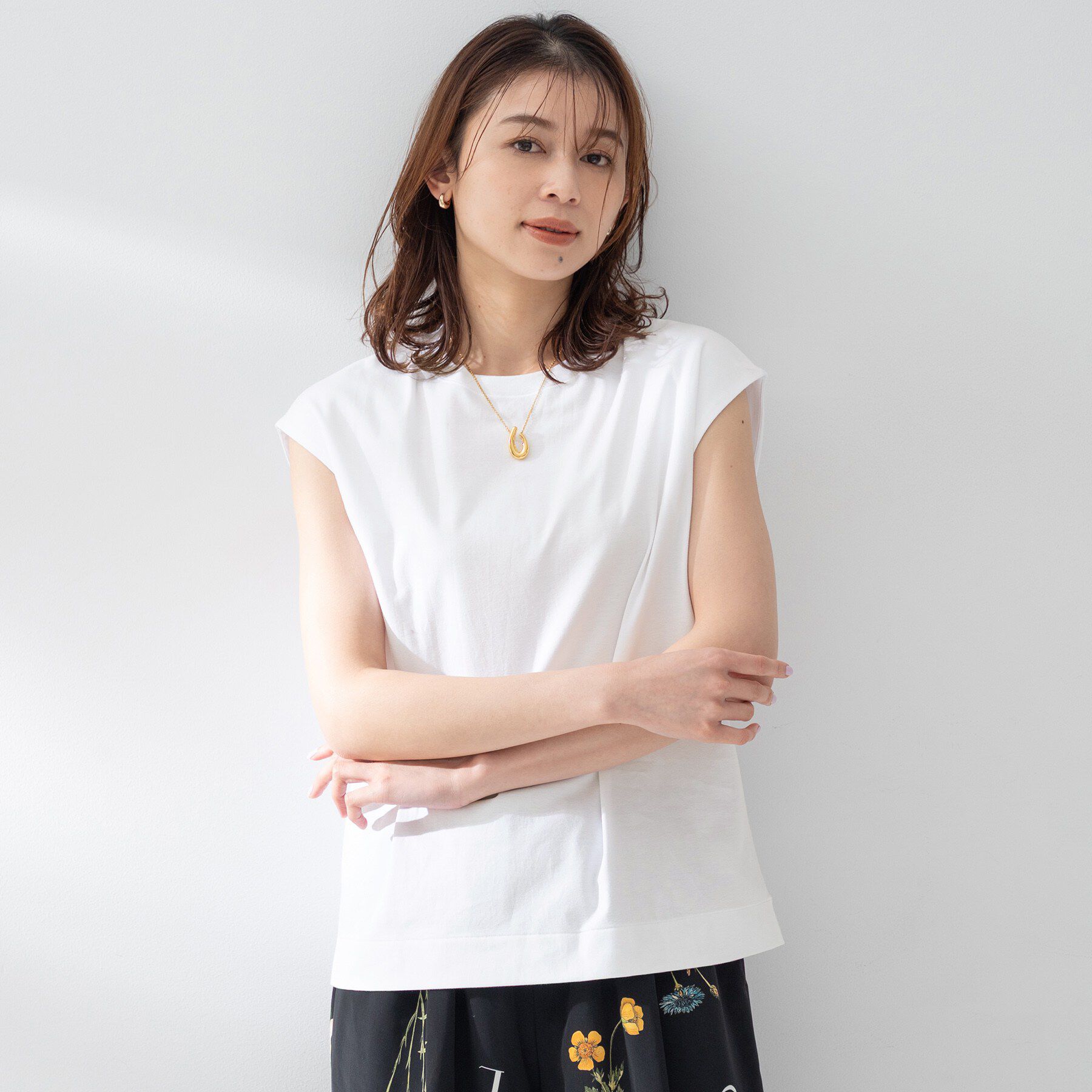 UNTITLED「【TRADITIONAL WEATHERWEAR】ノースリカットソー」|Tシャツ・カットソー|ホワイト(001)