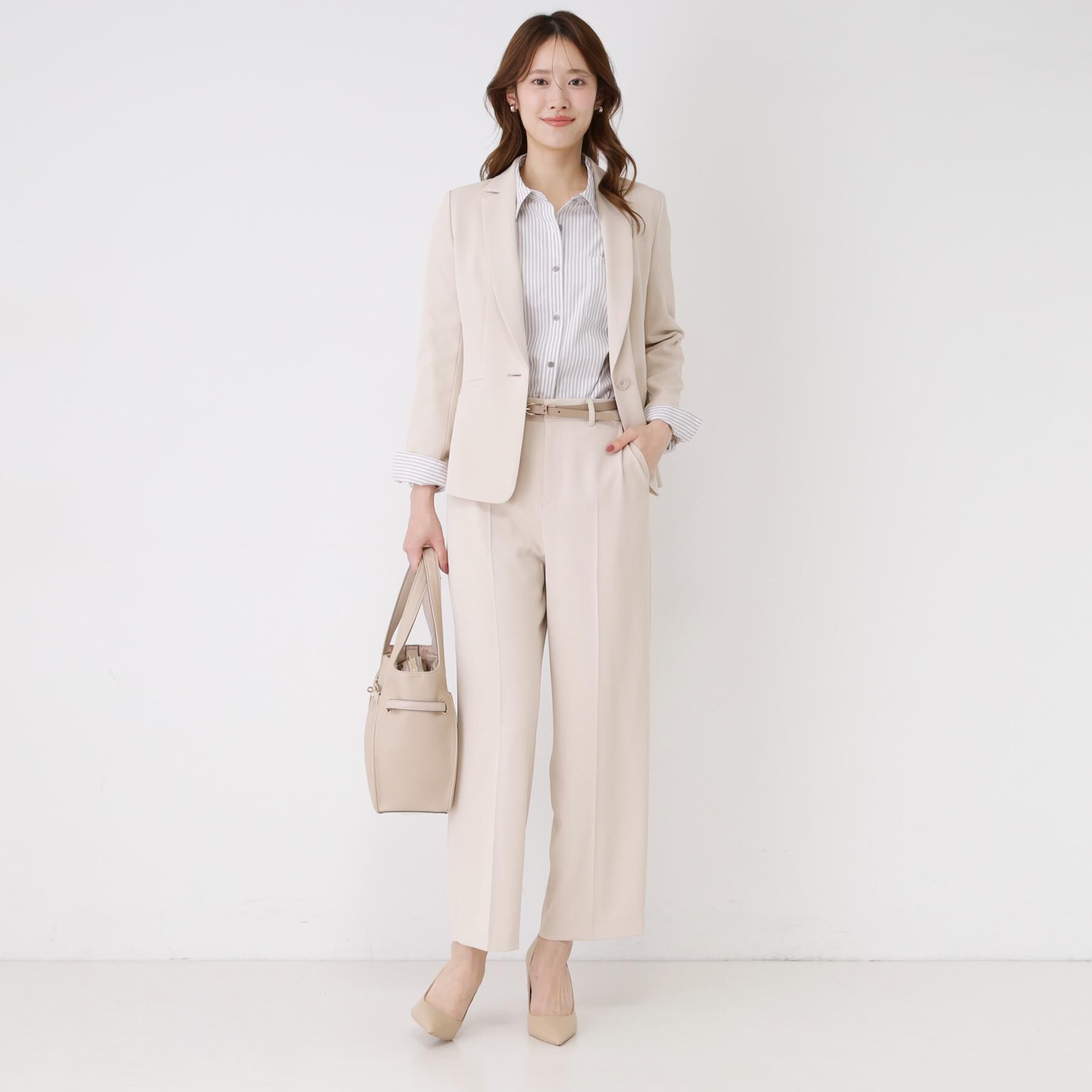 COUP DE CHANCE「【手洗い可／日本製／伸縮性／スーツ可】センタープレス入りストレートワイドパンツ」|その他|