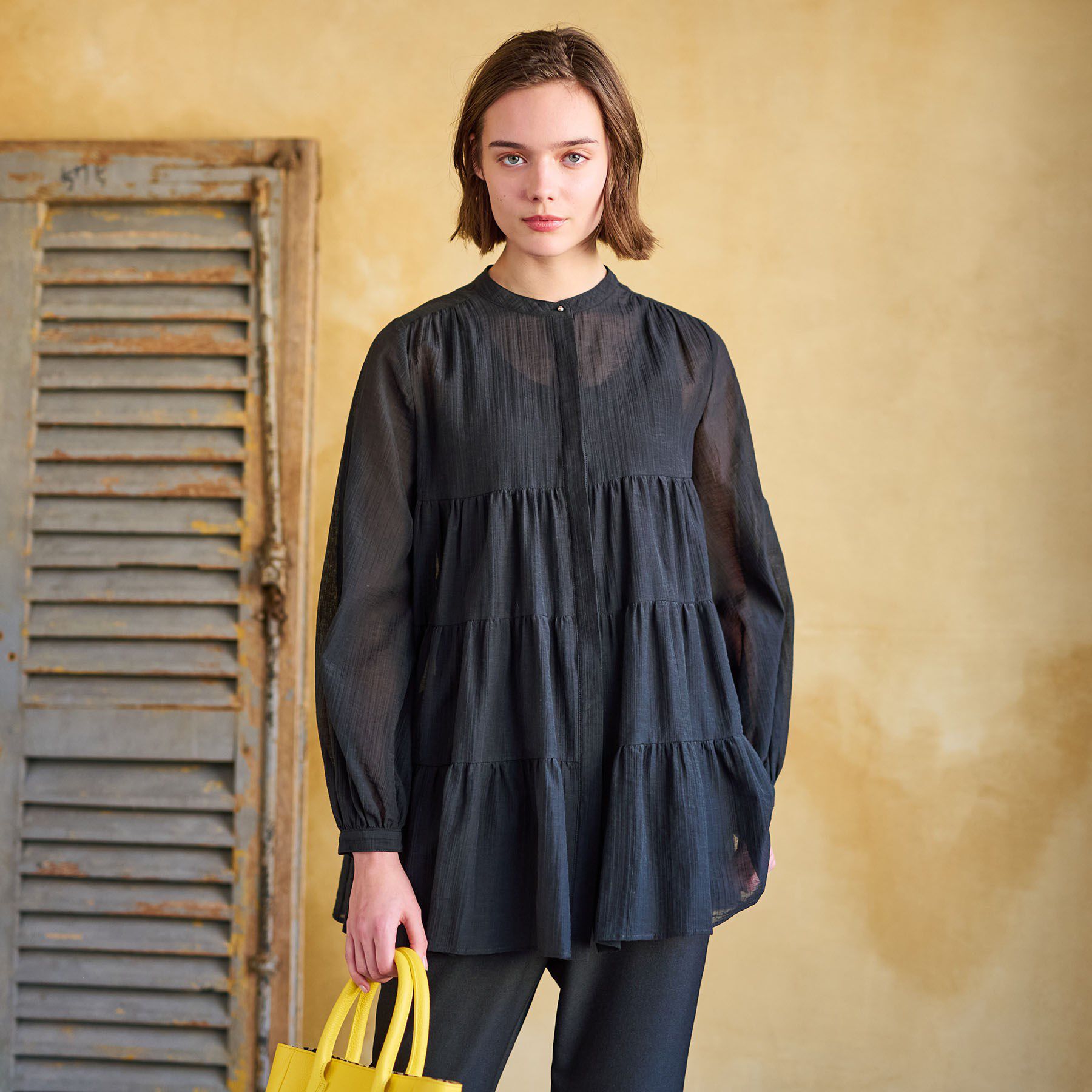 DRESSTERIOR「【洗える】ティアードシアーブラウス」|シャツ・ブラウス|