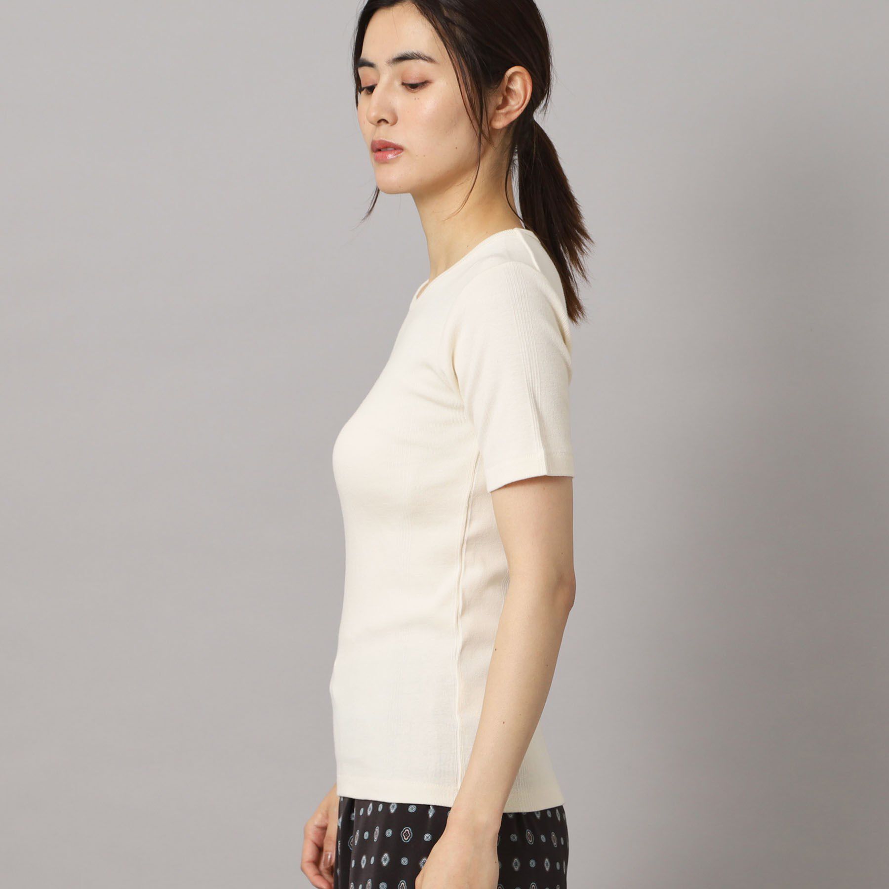 DRESSTERIOR「Robert．P．Miller（ロベルト・ピー・ミラー）パネルリブクルーネックTシャツ」|Tシャツ・カットソー|