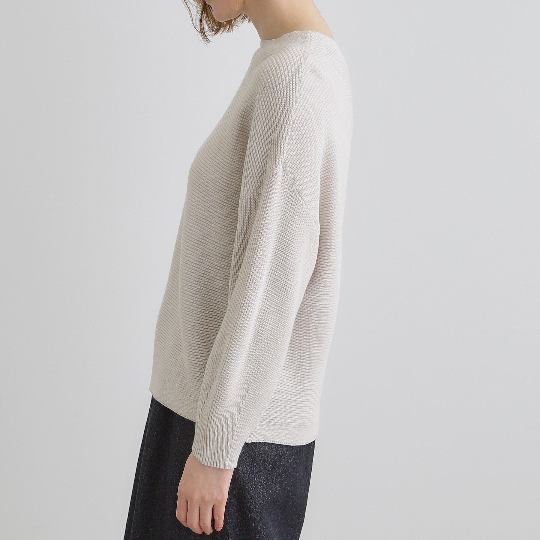 grove「コットンブレンドガーターニット」|ニット・セーター|