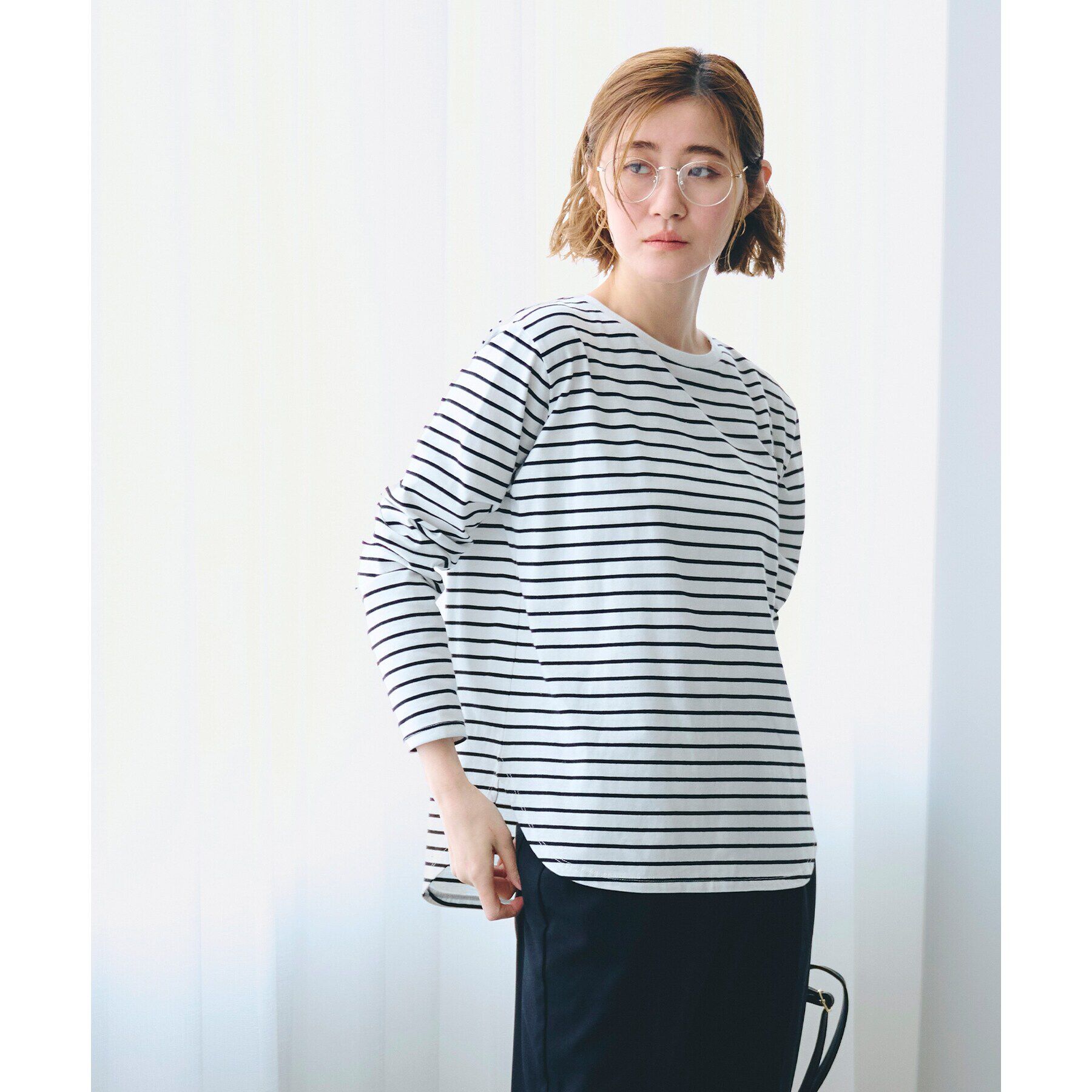 grove「裾テールロンT」|Tシャツ・カットソー|オフホワイト(303