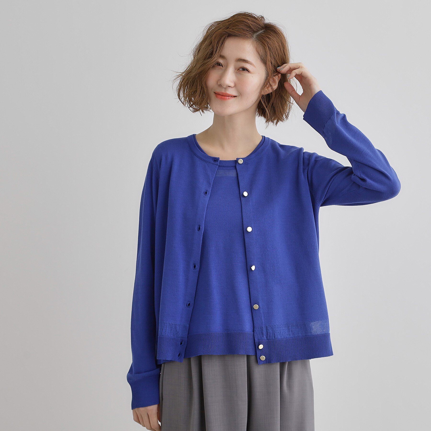 grove「【雑誌掲載】シアー素材使いアンサンブルニット」|その他|