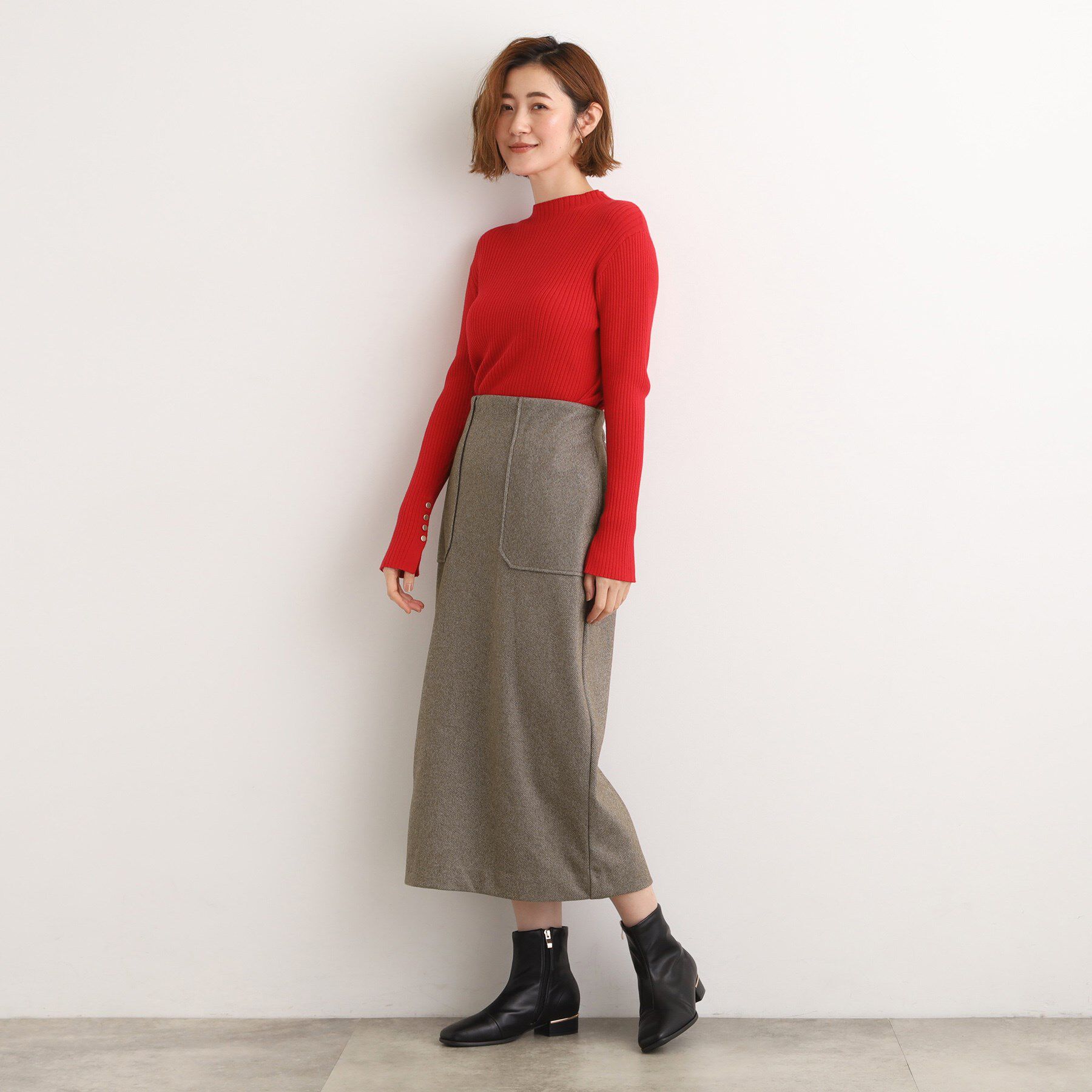 grove「起毛ジャカードナロースカート」|スカート|