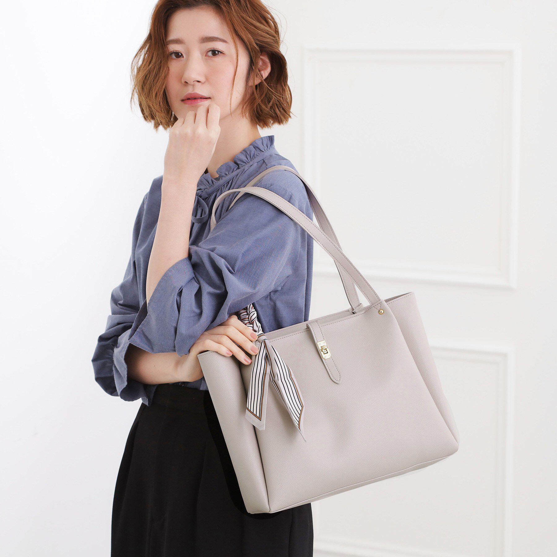 grove「【人間工学】タックベルトヒネリスカーフトート」|トートバッグ|