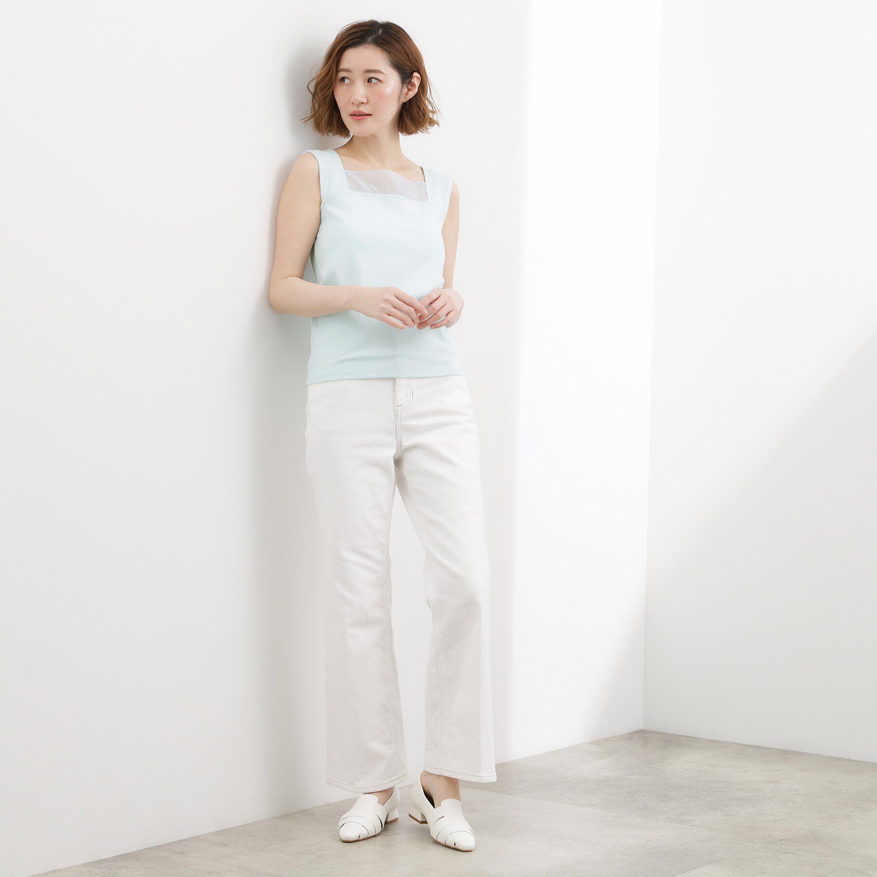 grove「【貴島明日香さん着用】シアードッキングスクエアタンク」|キャミソール|