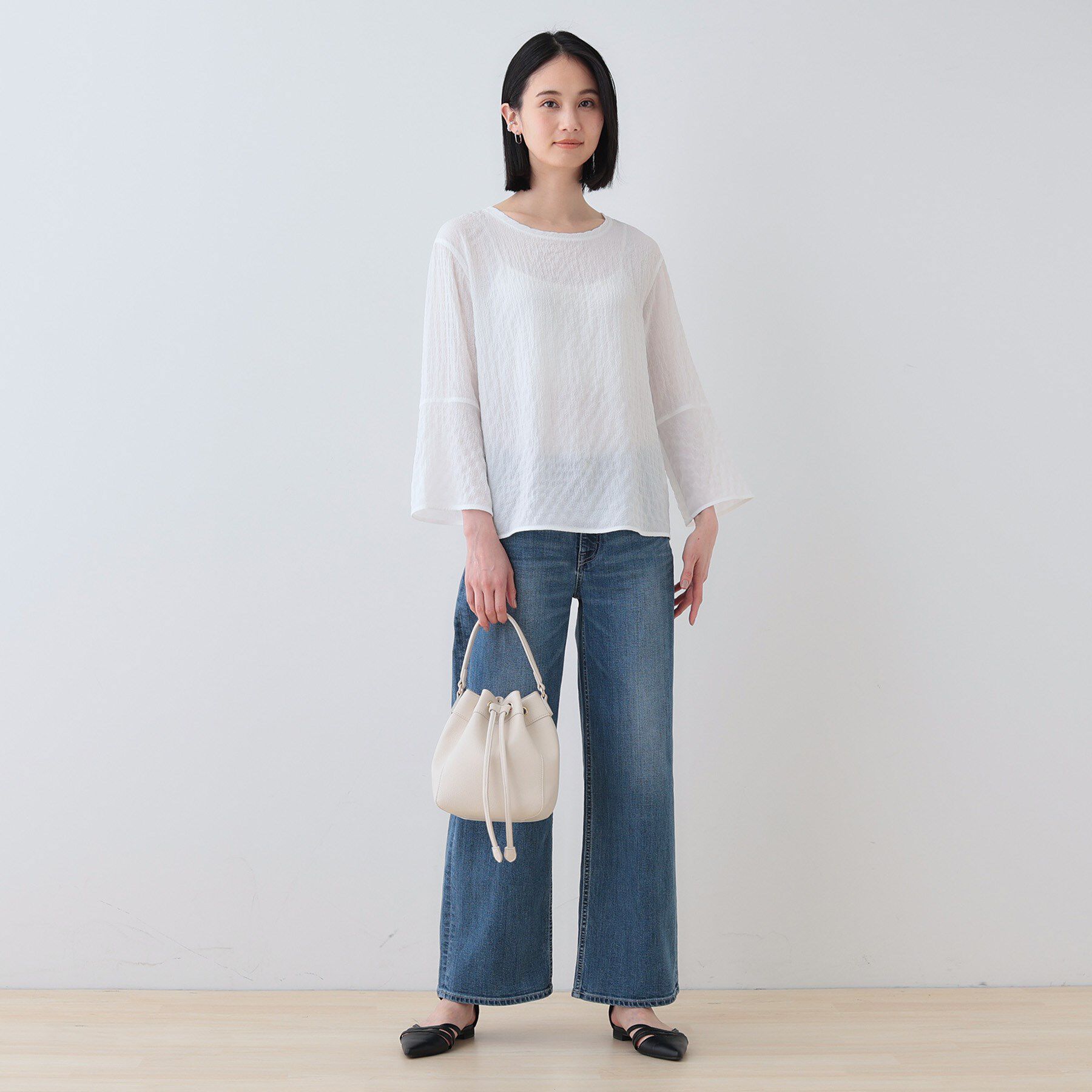 INDIVI「【2点セット／洗える】カセット服 キャミ＆ブラウス セットトップス」|その他|