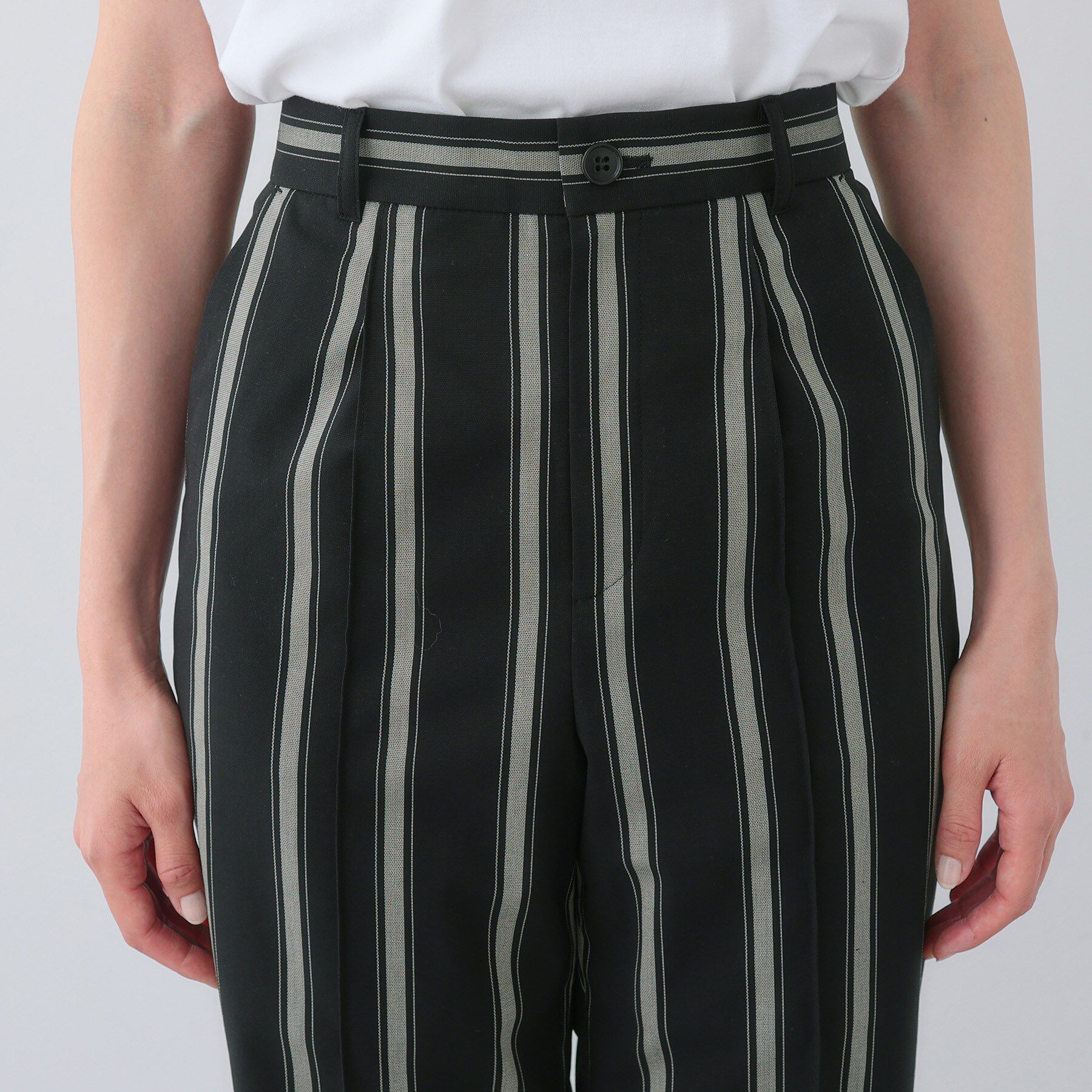 INDIVI「【日本製／SETUP可能】コットン混ゆったりめテーパードパンツ」|スーツ|