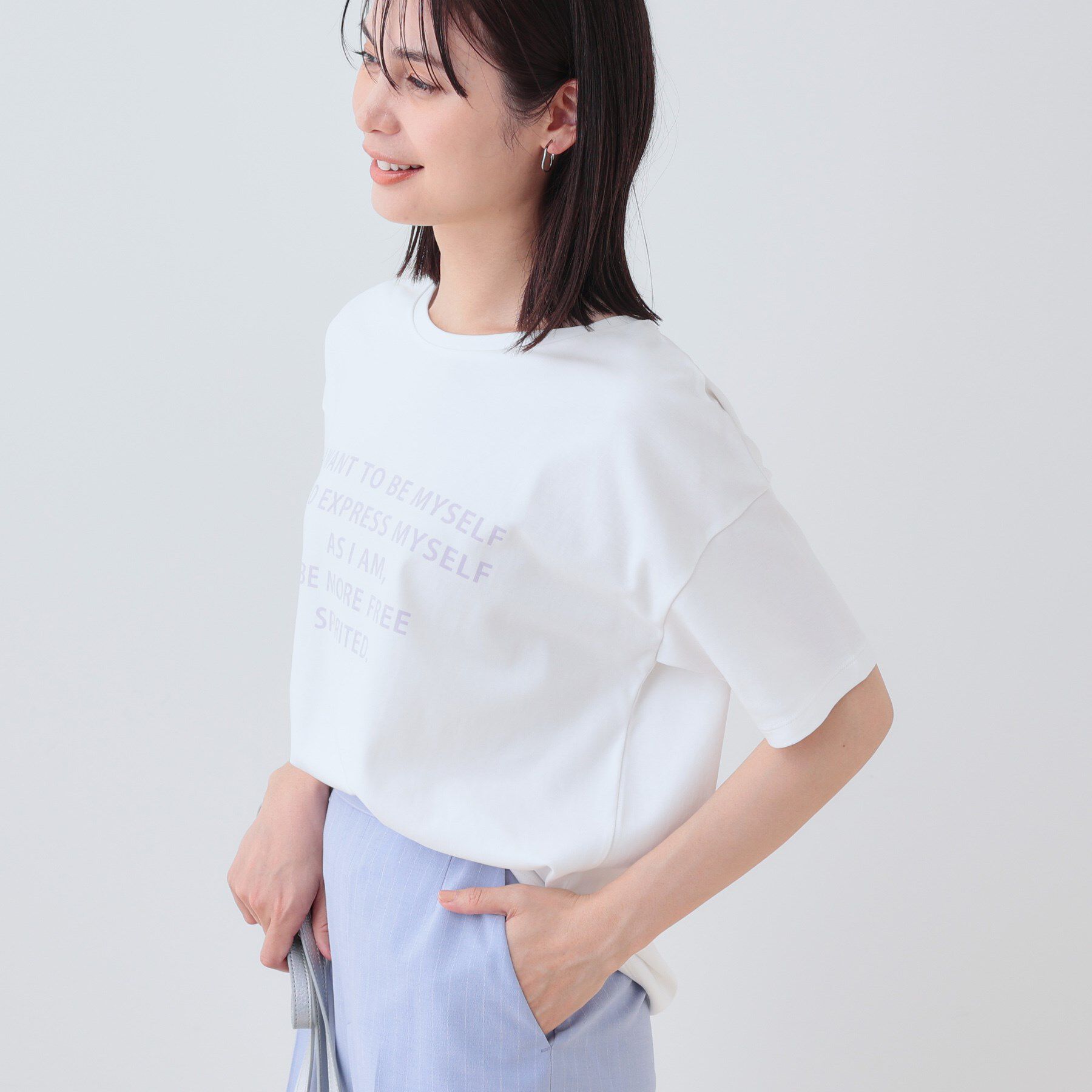 INDIVI「【洗える】ベーシックプリントTシャツ」|Tシャツ・カットソー|