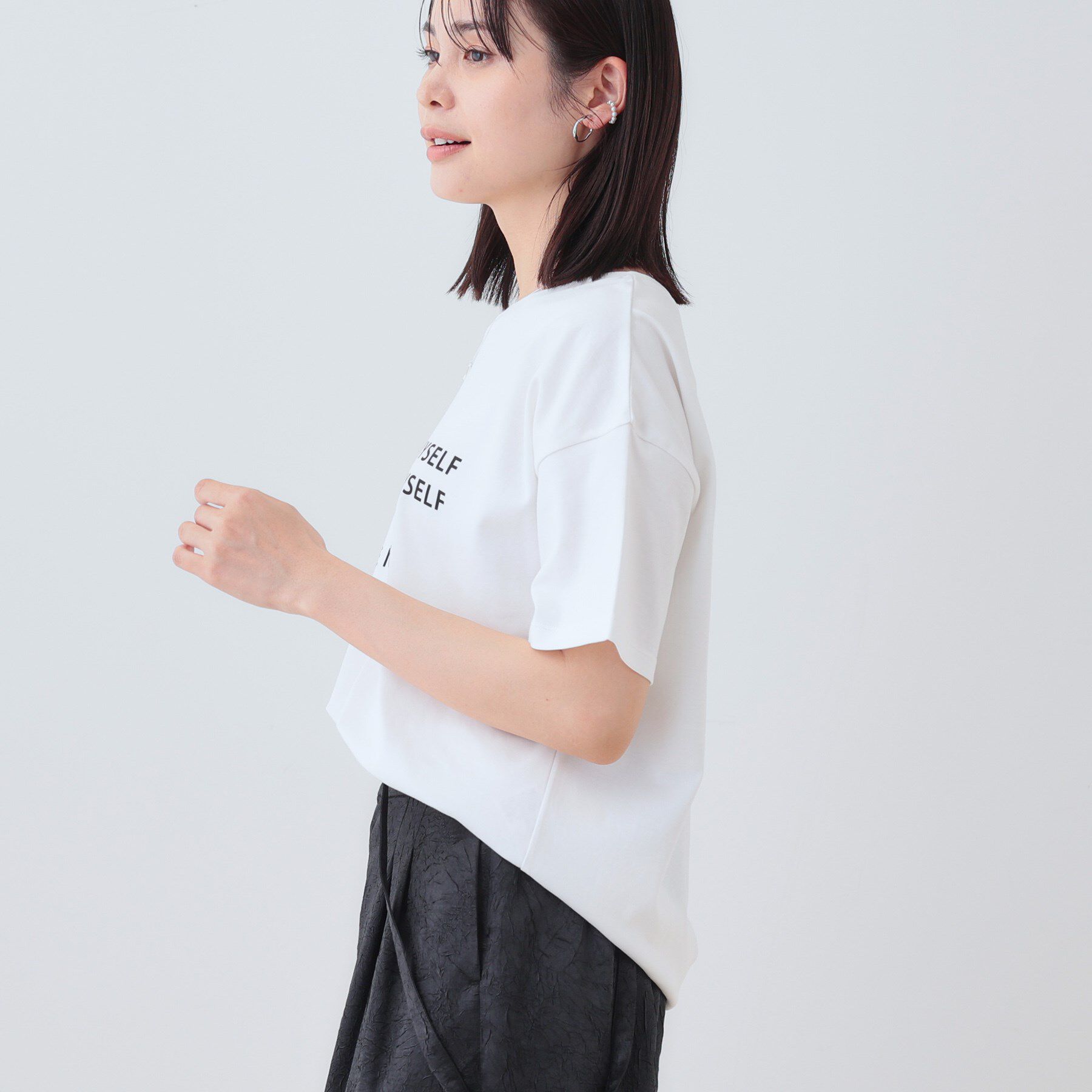 INDIVI「【洗える】ベーシックプリントTシャツ」|Tシャツ・カットソー|