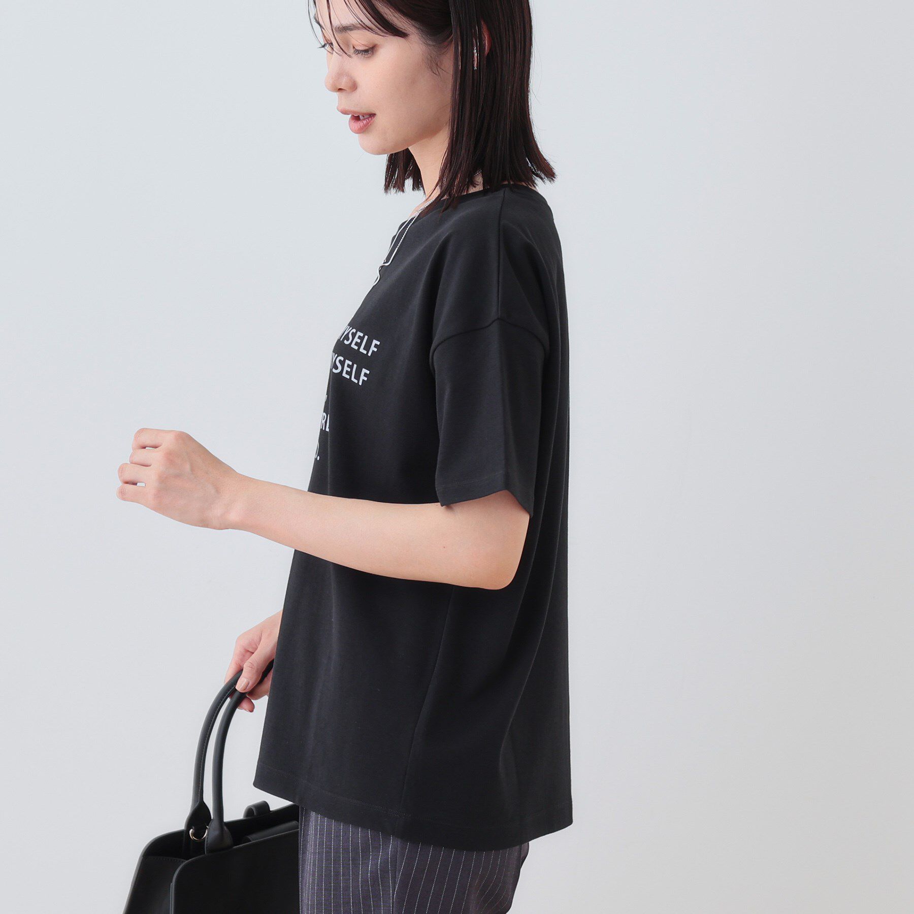 INDIVI「【洗える】ベーシックプリントTシャツ」|Tシャツ・カットソー|