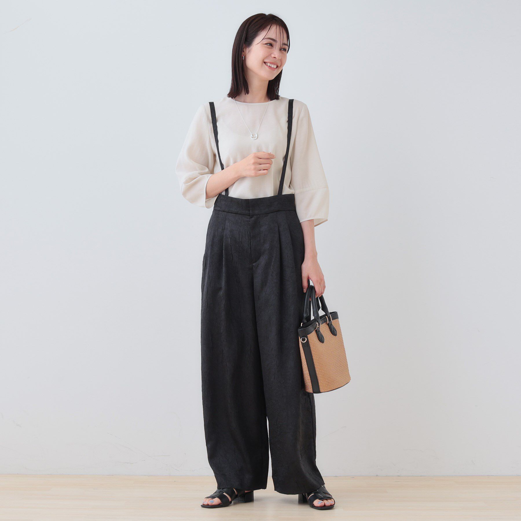 INDIVI「【洗える／SETUP可能】袖コンシャスシアーブラウス」|シャツ・ブラウス|