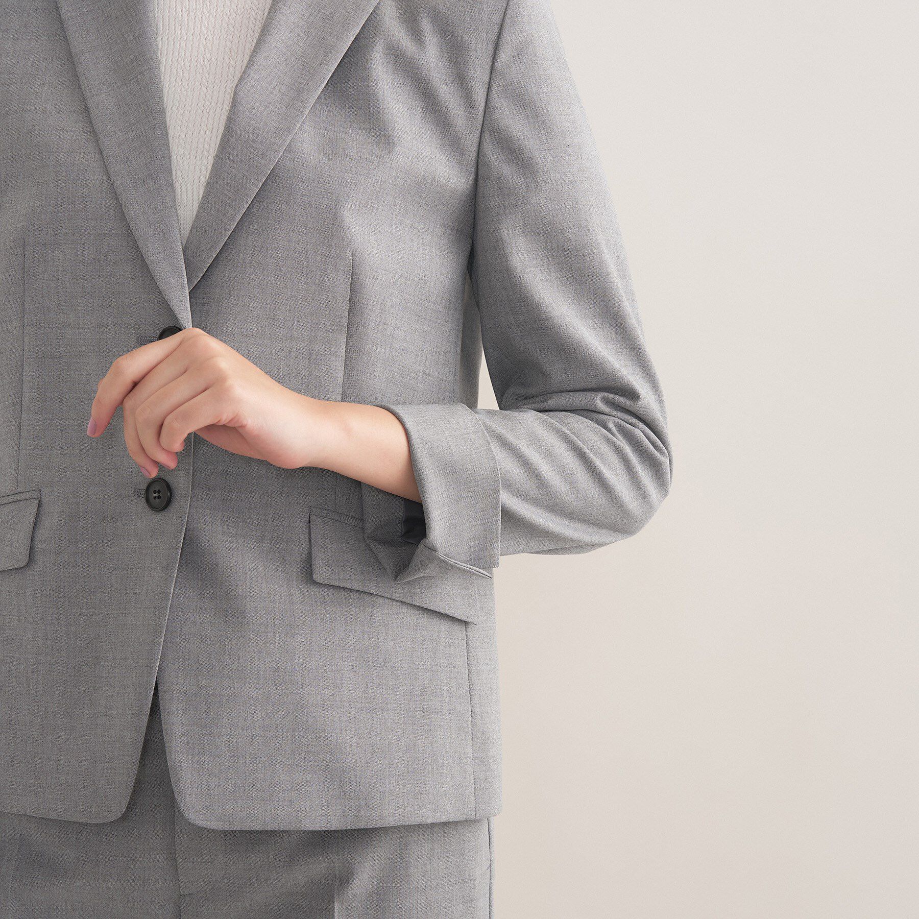 INDIVI「【ウール混／スーツ】テーラードカラージャケット」|スーツ|