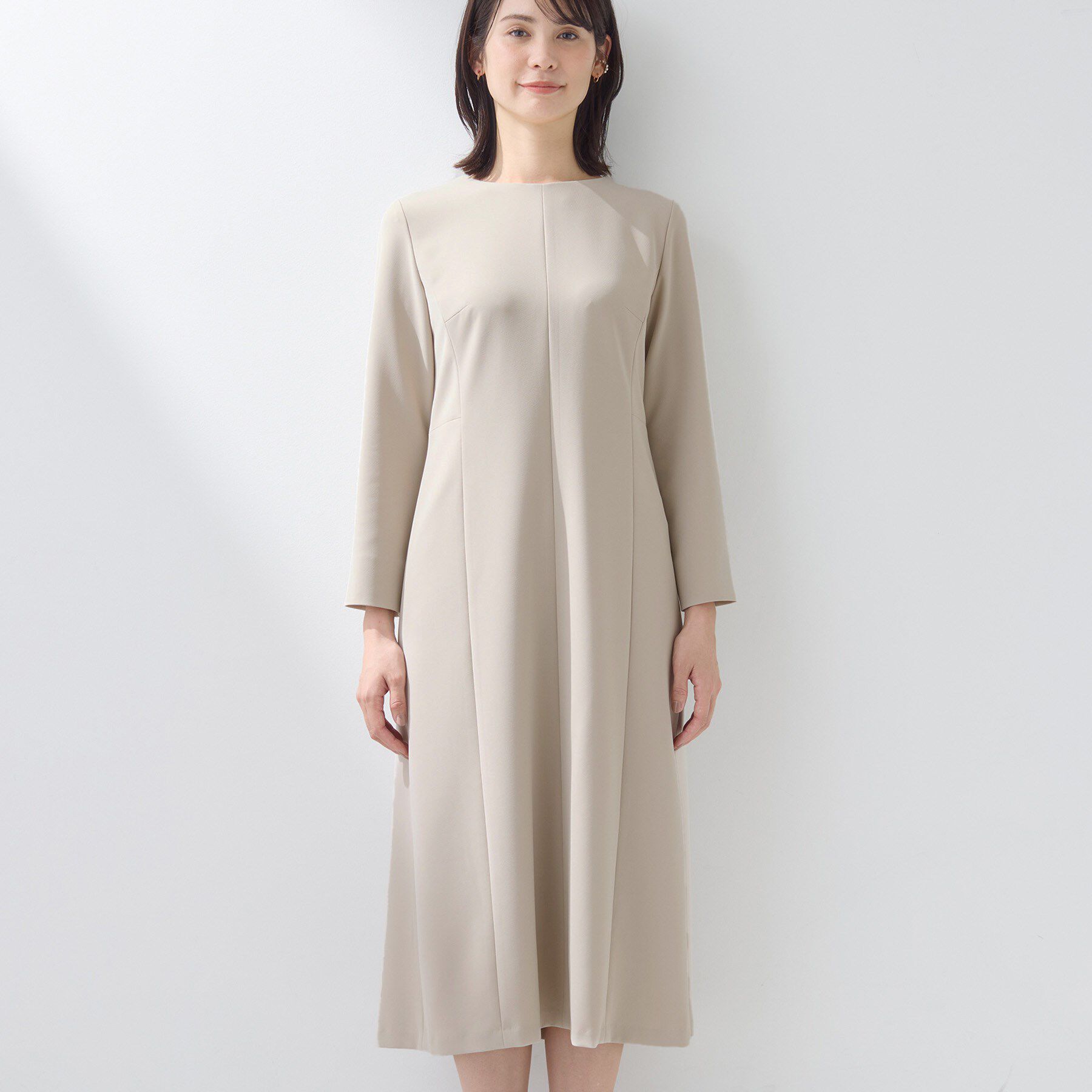 INDIVI「【上品光沢／セレモニー／SETUP可能】スタイルUPワンピース」|ワンピース|